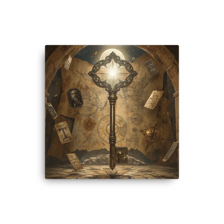 The Gatekeeper’s Key – Eternal Archive | Square Canvas product image (2)