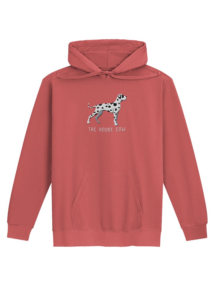 The House Cow Premium Hoodie (Embroidered) of a Great Dane(Harlequin) product image (21)