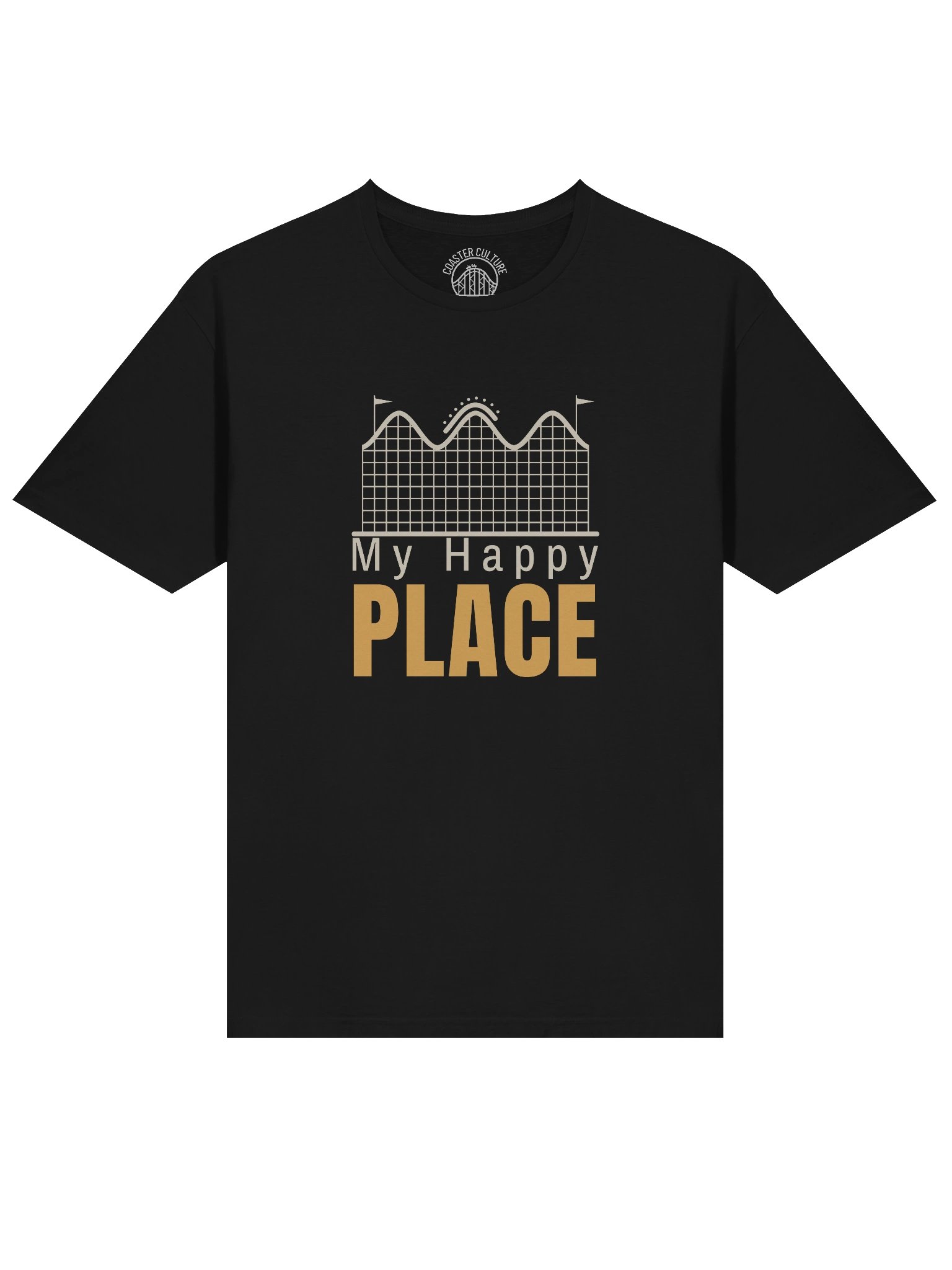 My Happy Place Roller Coaster T‑Shirt – Theme Park Lover Tee, Coaster Enthusiast Gift, Amusement Park Aesthetic Shirt product image (2)