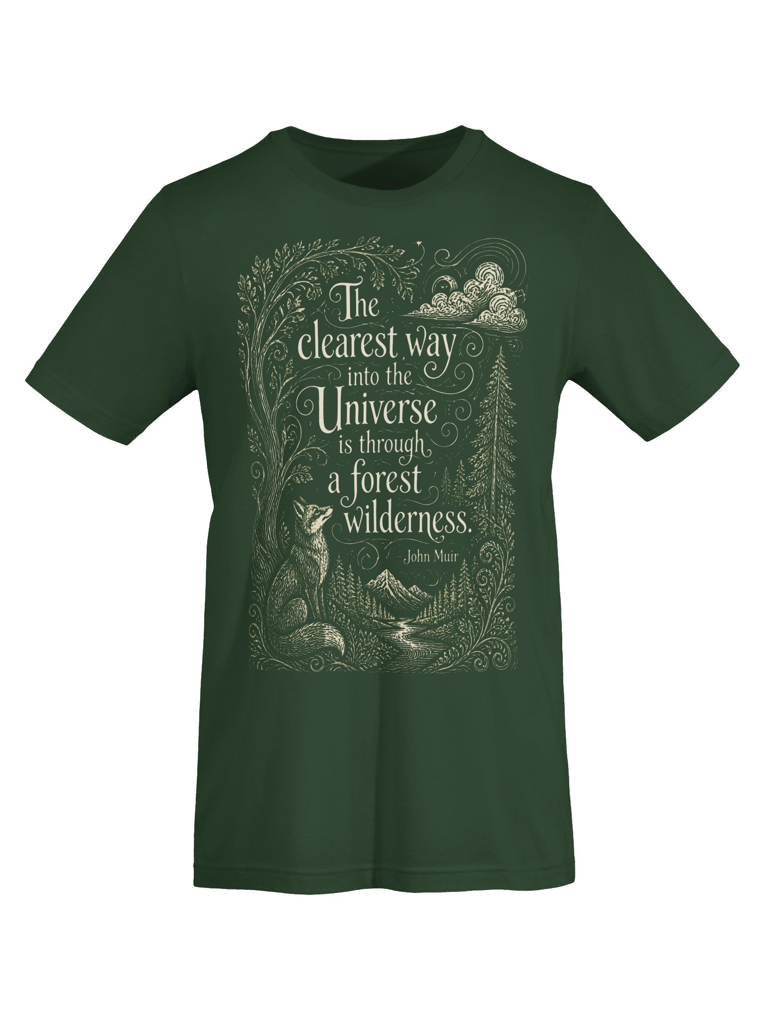 John Muir Forest Quote Shirt, Woodland Nature Tee, Vintage Hiking Graphic product image (6)