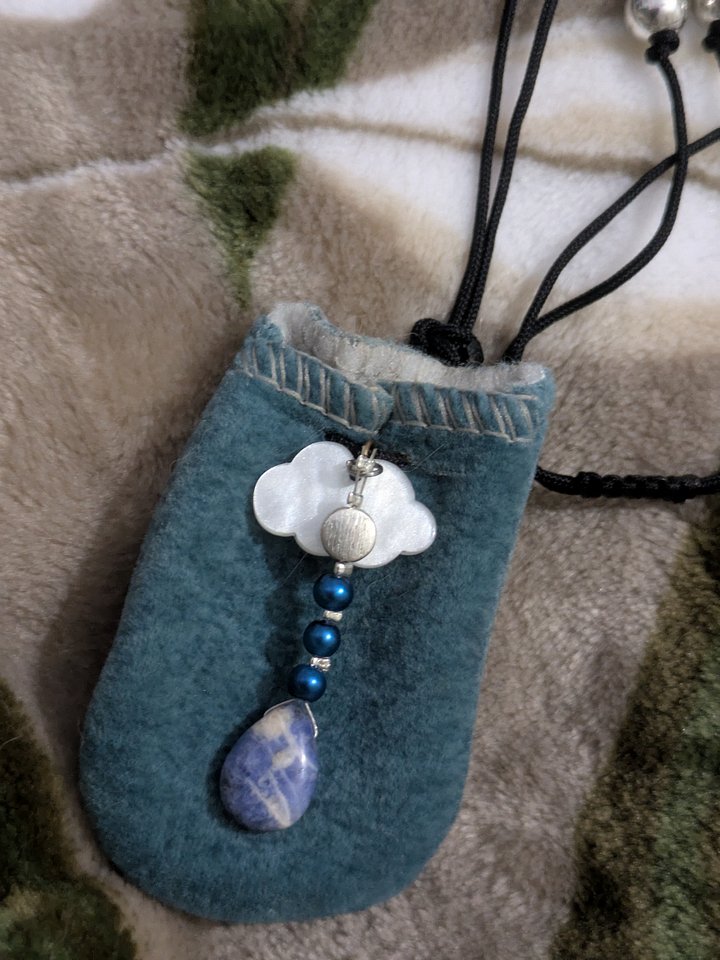 Dark n Stormy Adjustable Pouch Necklace product image (1)