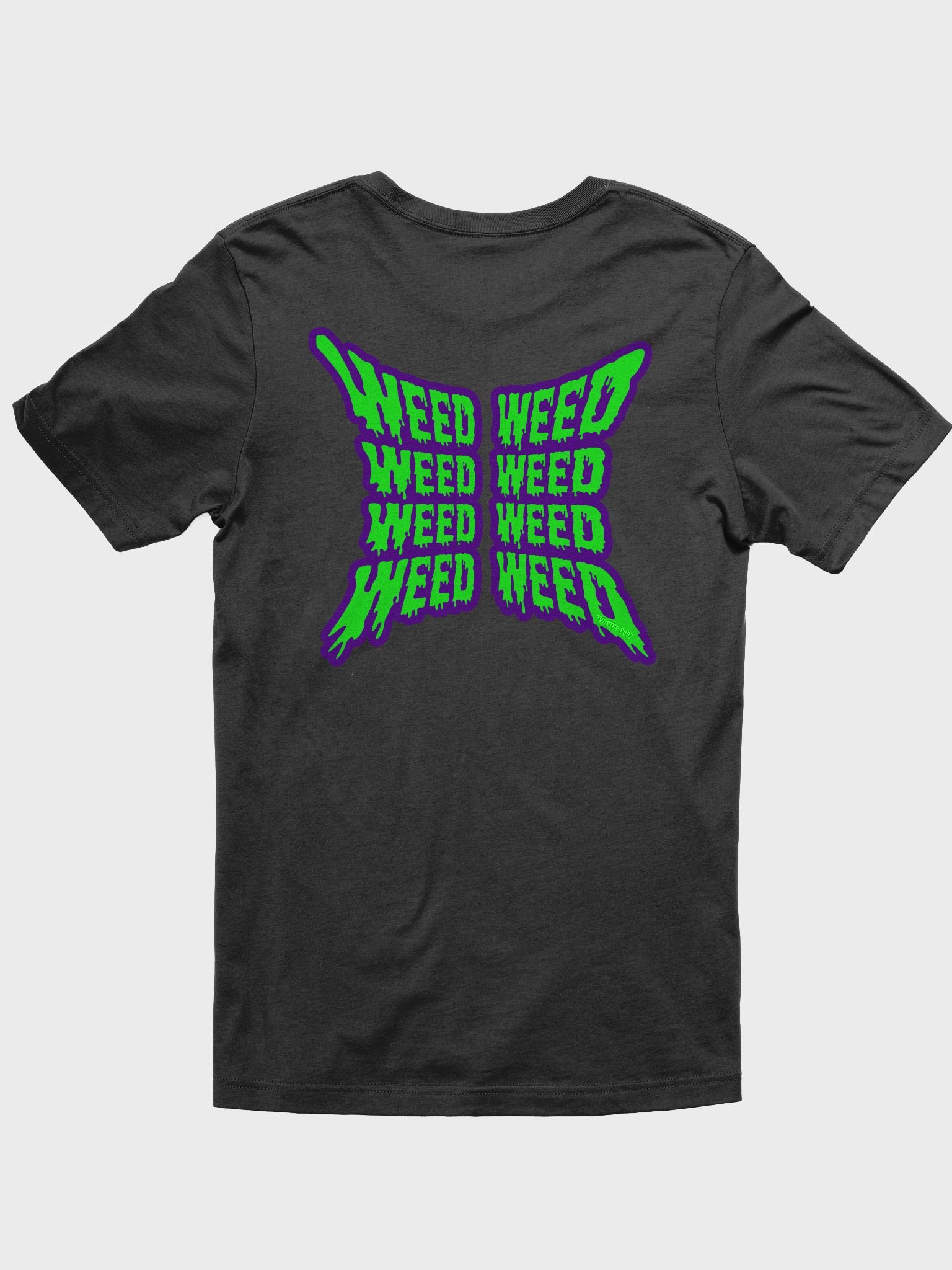 Weed Butterfly Black T-Shirt, Stoner Style 420 Tee, Cannabis Clothing product image (4)