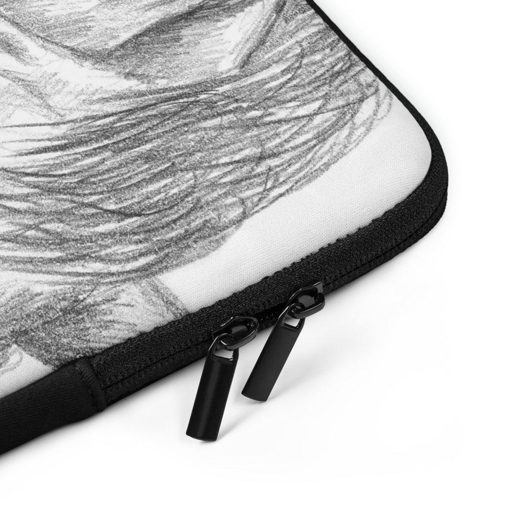 Thoroughbred horse scritching laptop sleeve product image (4)