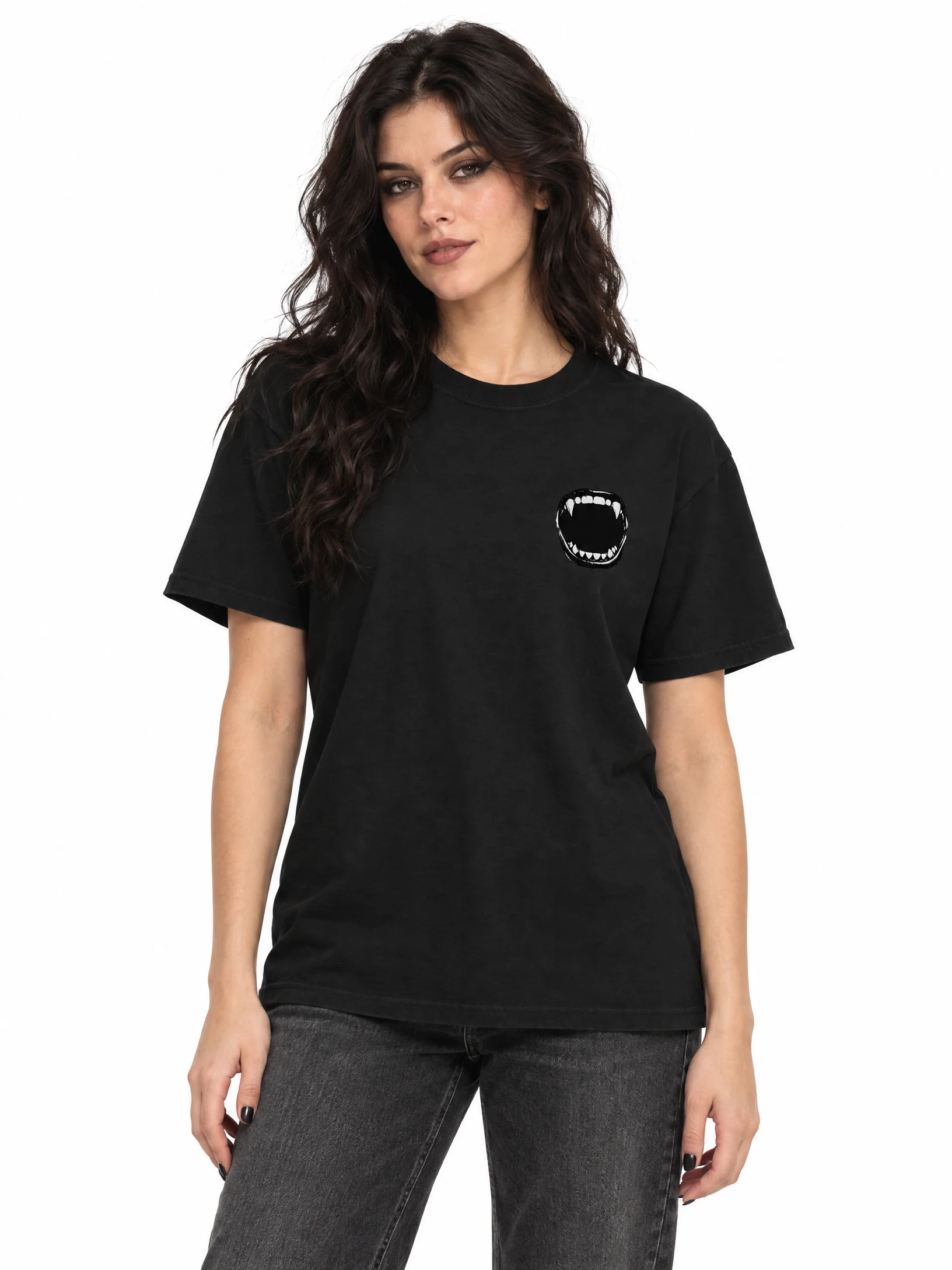 Distressed Teeth Graphic Tee | Gothic Vampire Shirt product image (3)