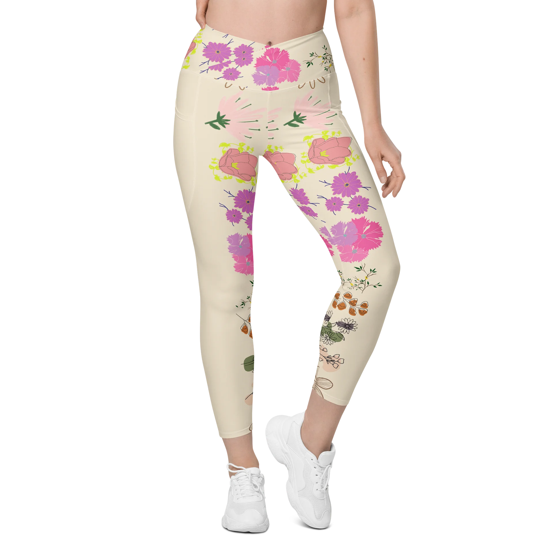 'PHILIUS' Floral Fusion Crossover Leggings product image (1)