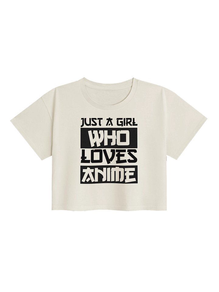 Just a Girl Who Loves Anime – Aesthetic Anime Crop Top product image (37)