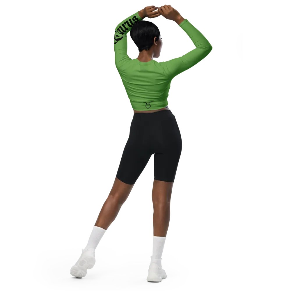 Taurus All-Over Print Long Sleeve Crop Top product image (5)