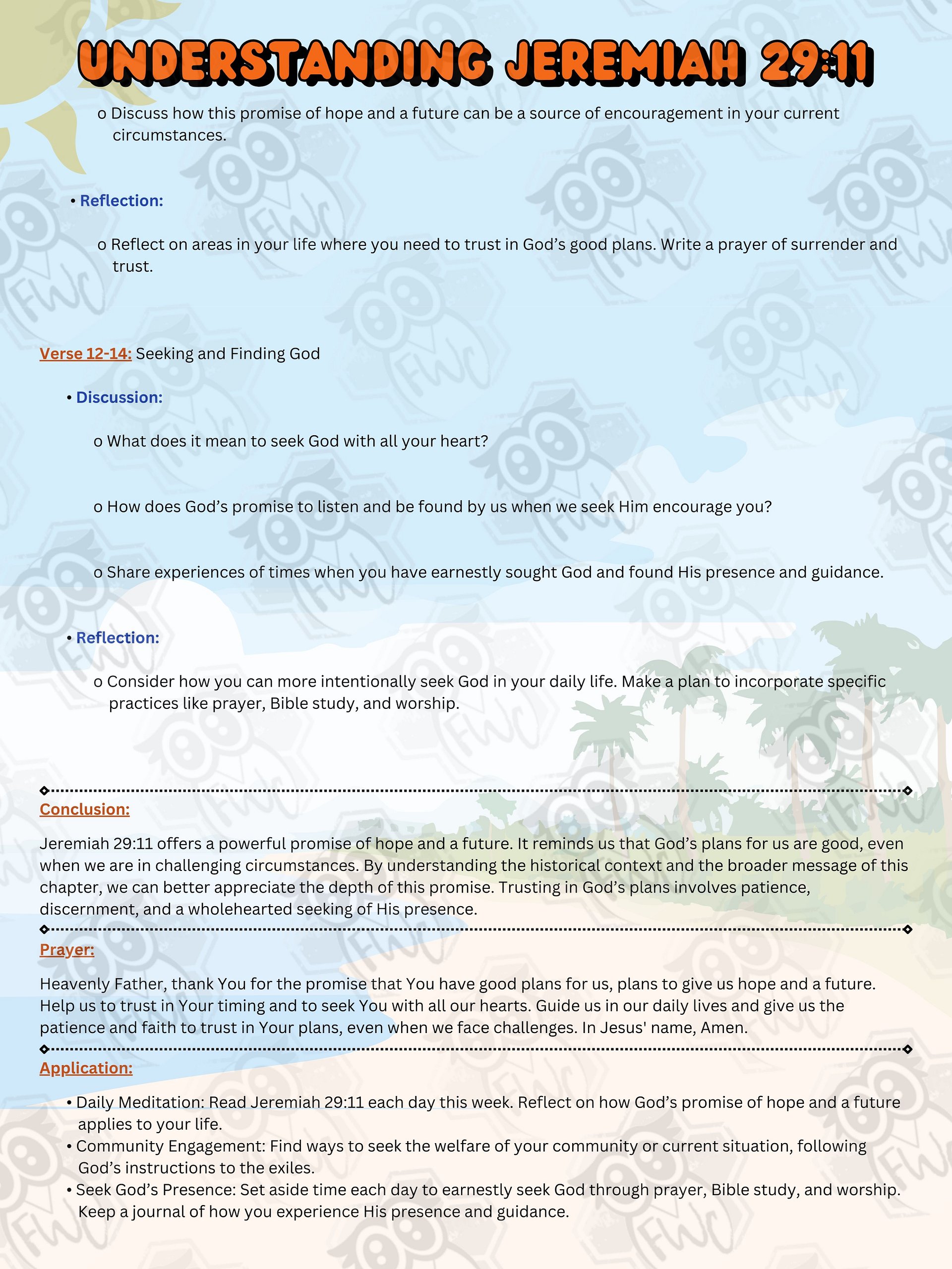 Understanding Jeremiah 29:11 Bible Study Printable product image (4)