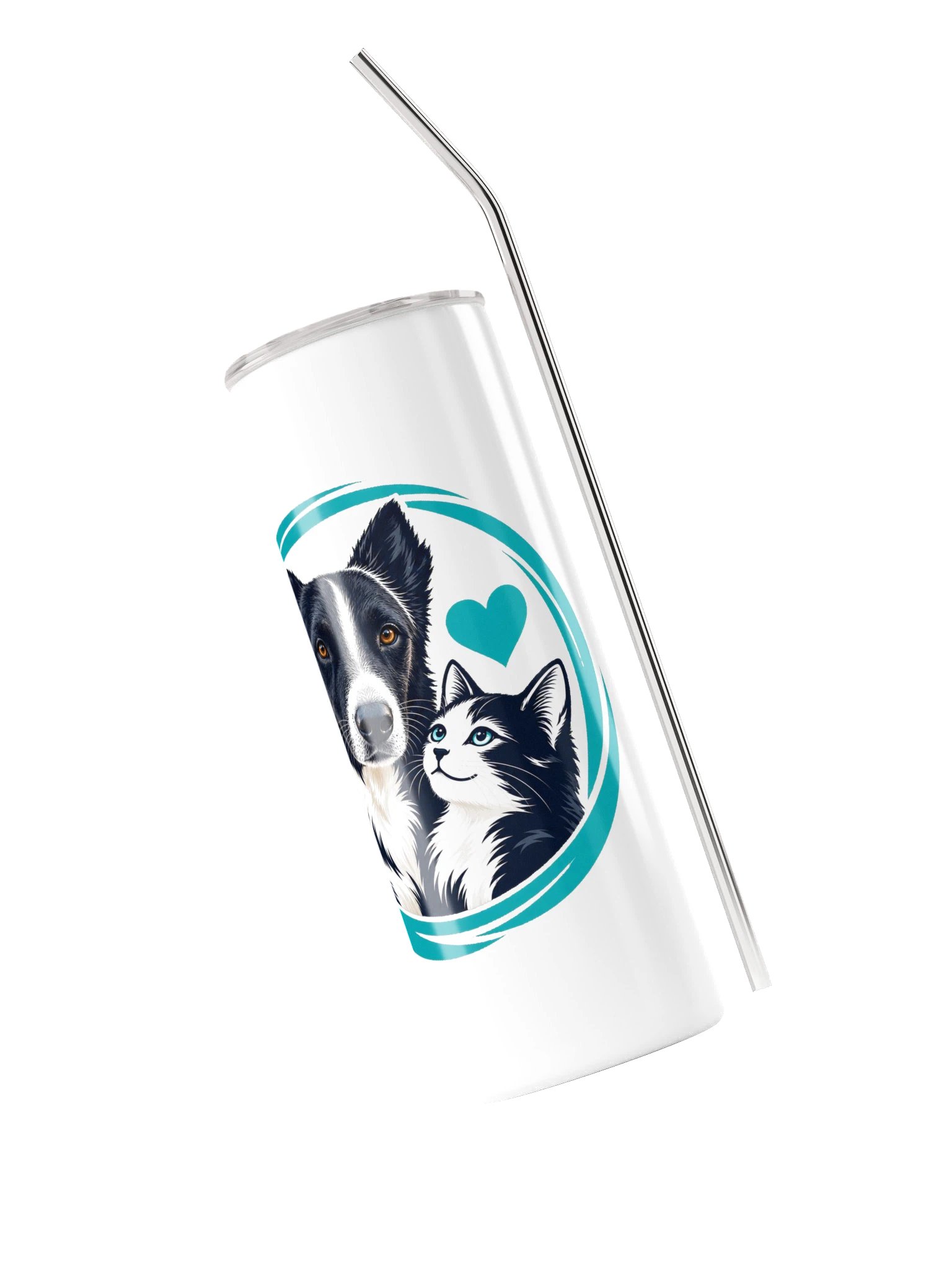 AAS · Hund und Katze – Thermobecher mit Trinkhalm product image (3)