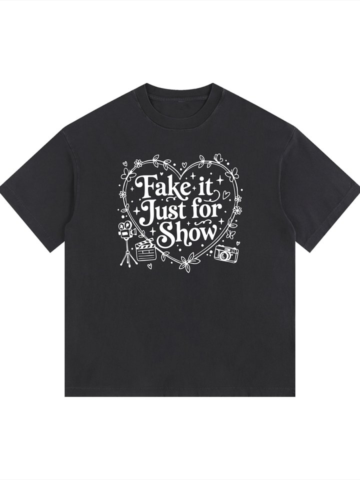 Fake It - Vintage Washed Oversized Cotton T-Shirt product image (1)