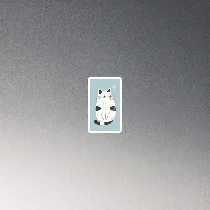 Purrfectly Chubby Charming Cat - Die-Cut Magnet product image (2)