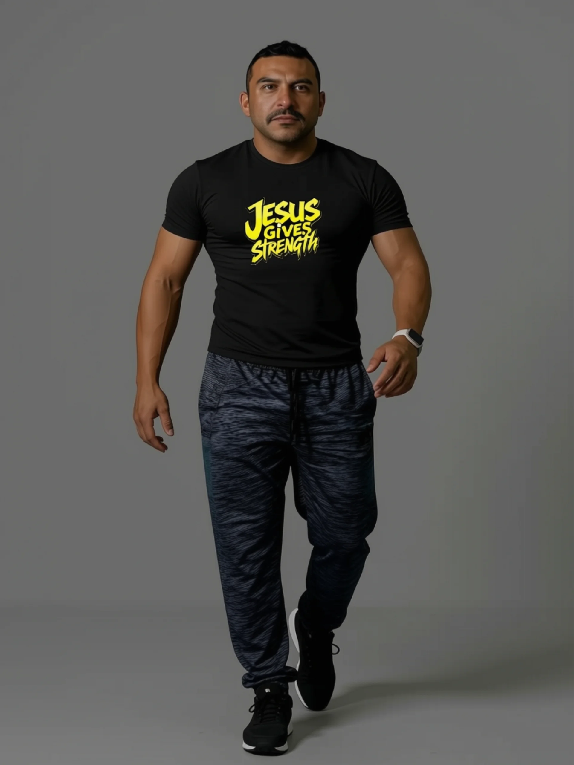 Jesus Gives Strength Gym T-shirt product image (3)