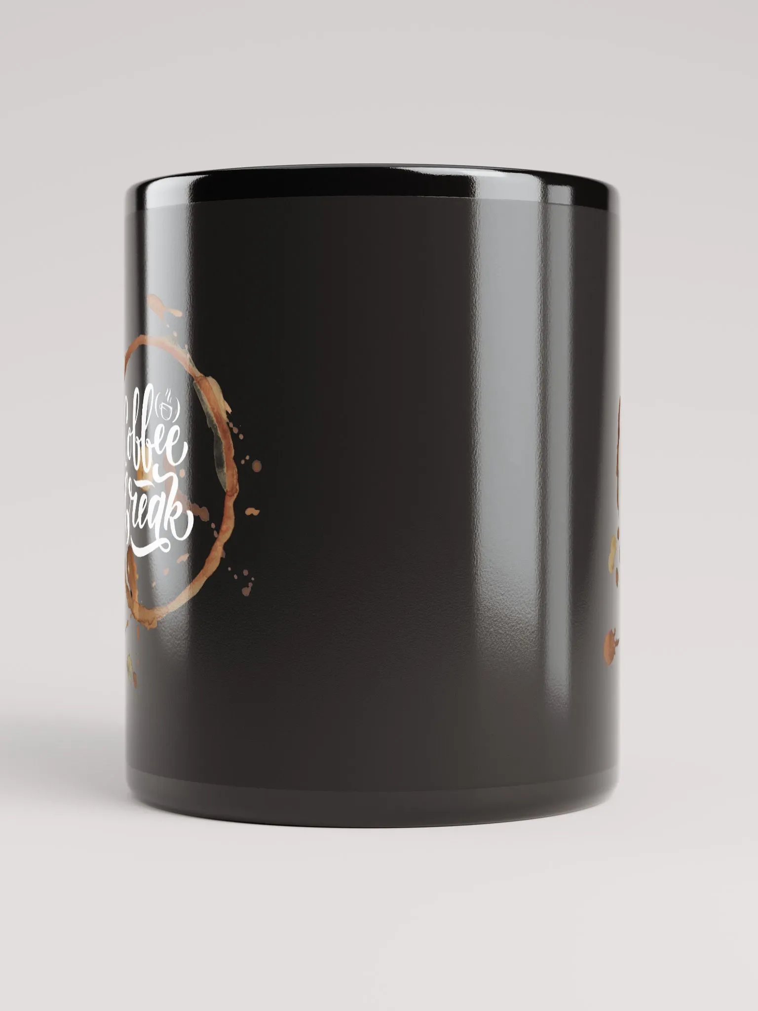 Coffee Break Bliss Black Glossy Mug product image (5)