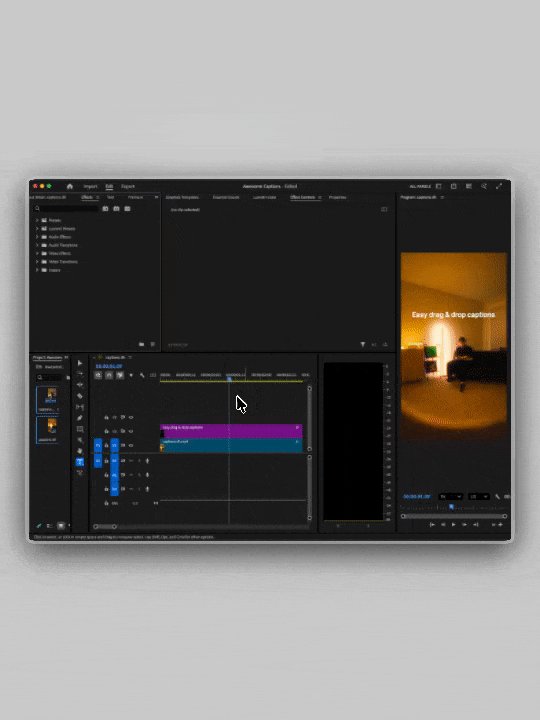 Slide Up Captions Preset product image (3)