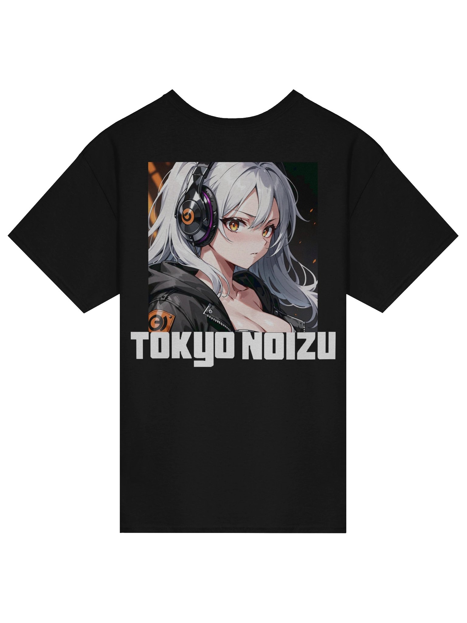 Anime Headphone Girl Graphic T-Shirt – Japanese Streetwear & Music Culture product image (1)