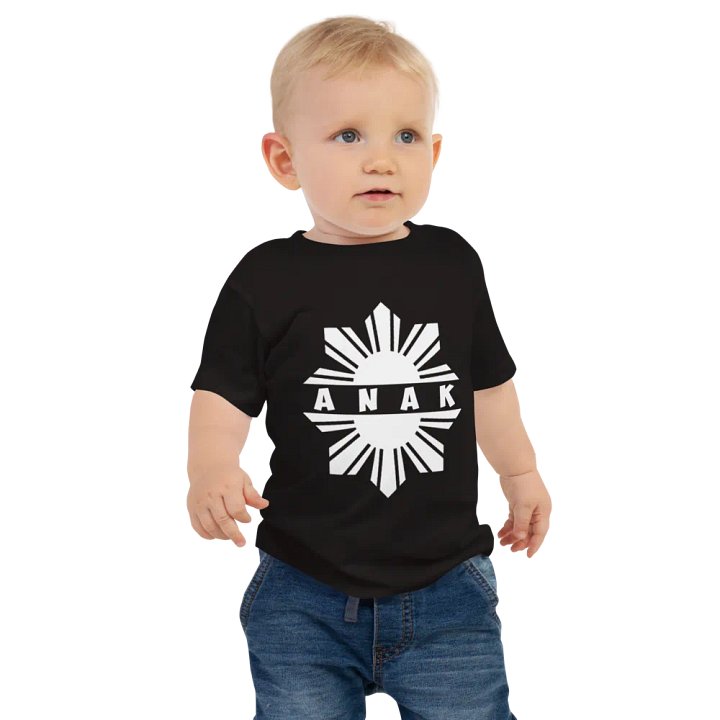 Anak (White Logo) Child Baby Black Tee, Little Filipino Philippines Toddler Child Infant T-Shirt product image (1)
