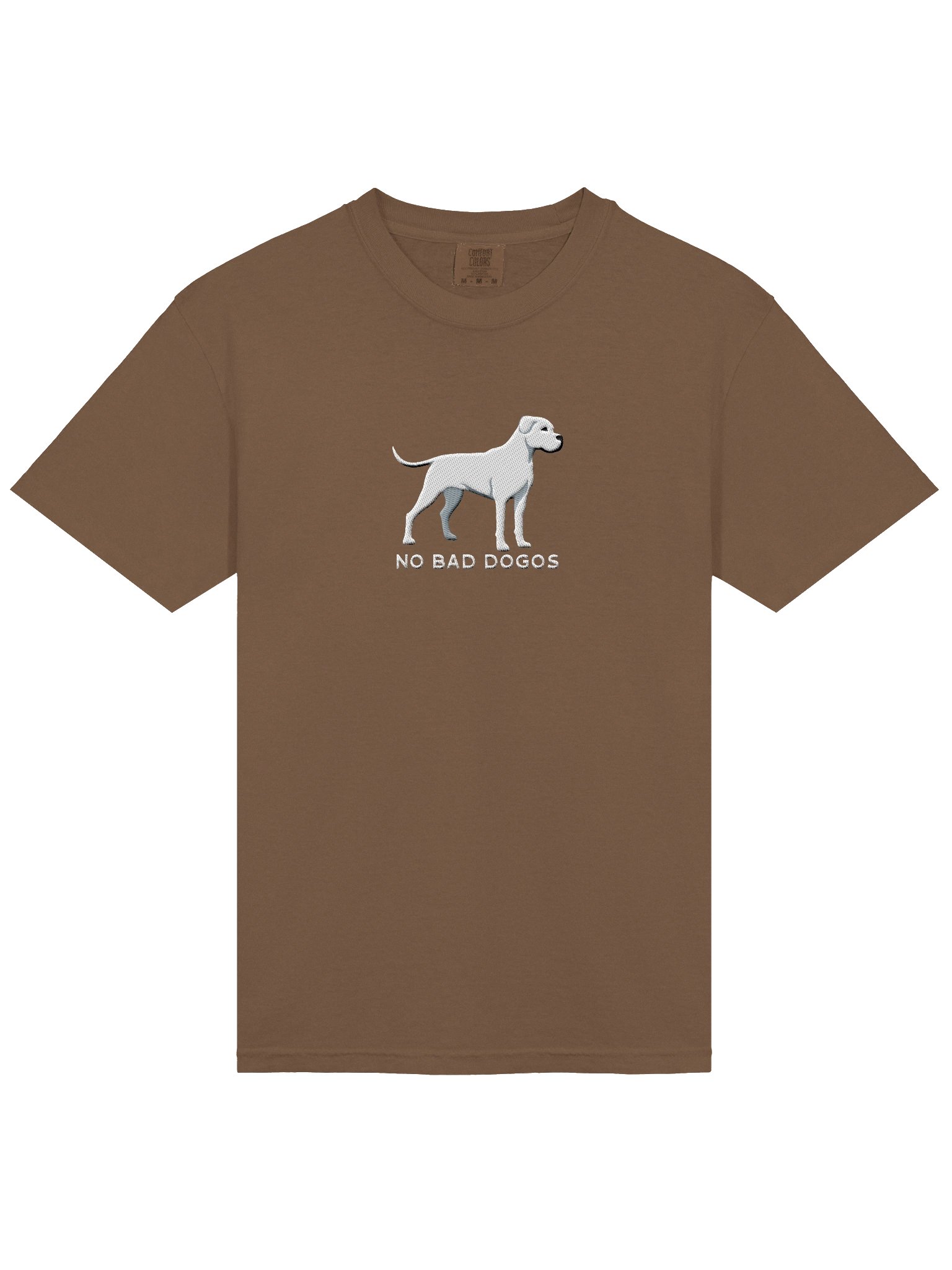 No Bad Dogos T-Shirt(Embroidered) of a Dogo Argentino(White) product image (6)