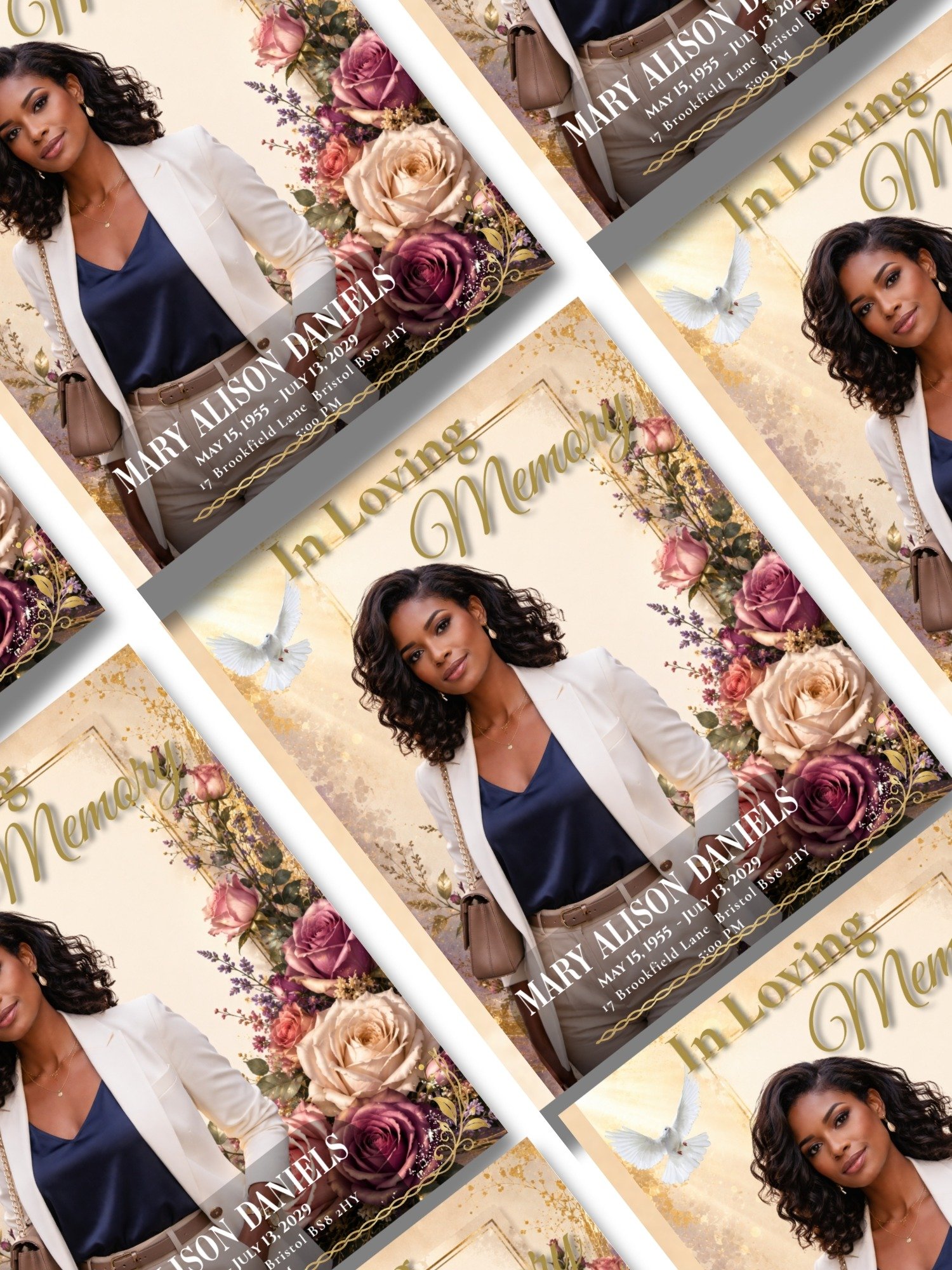 Celebration of Life Obituary Template for Woman – 8 Page Canva Funeral Program product image (5)
