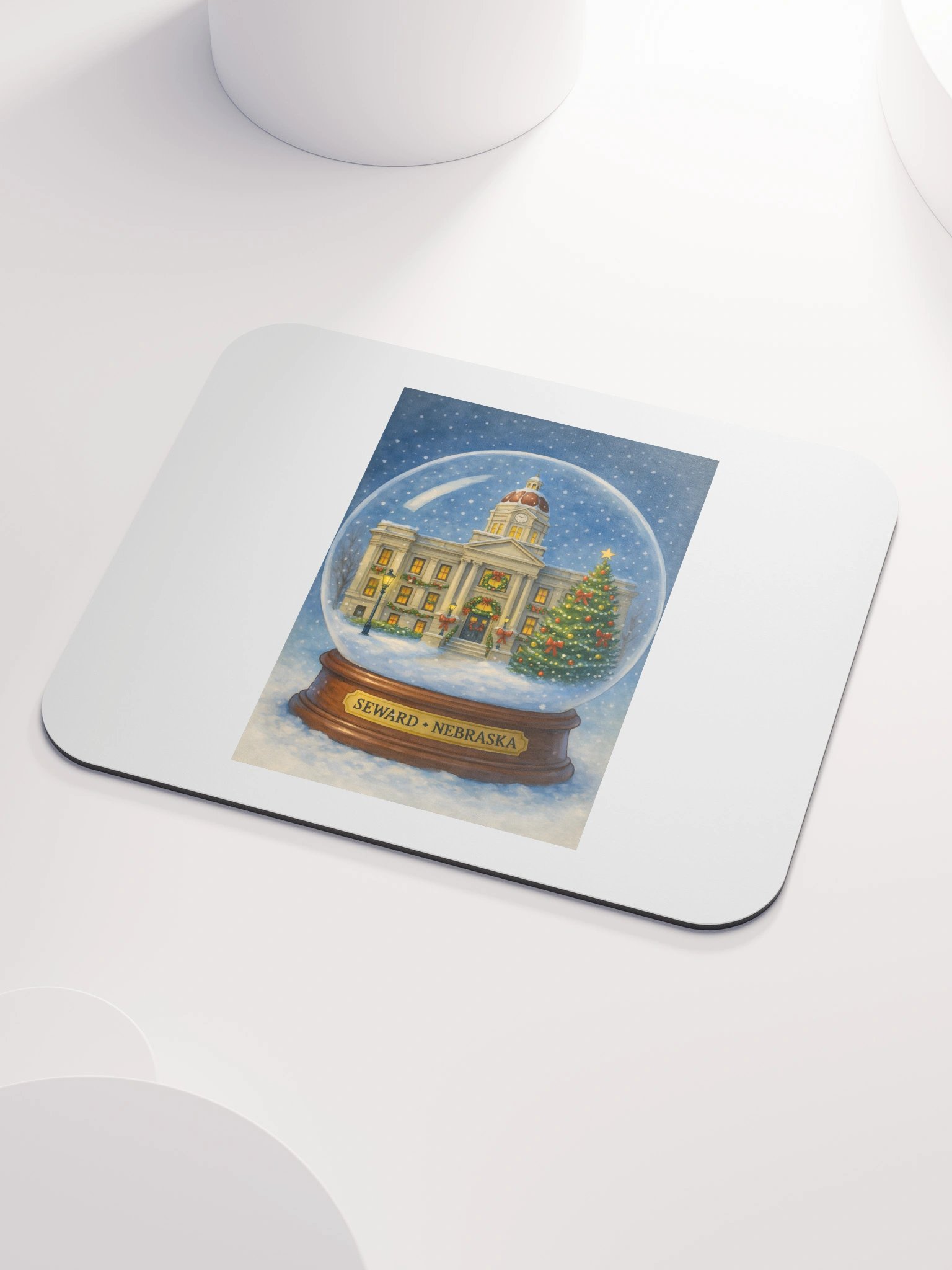 Seward Courthouse Snow Globe Mouse Pad product image (3)