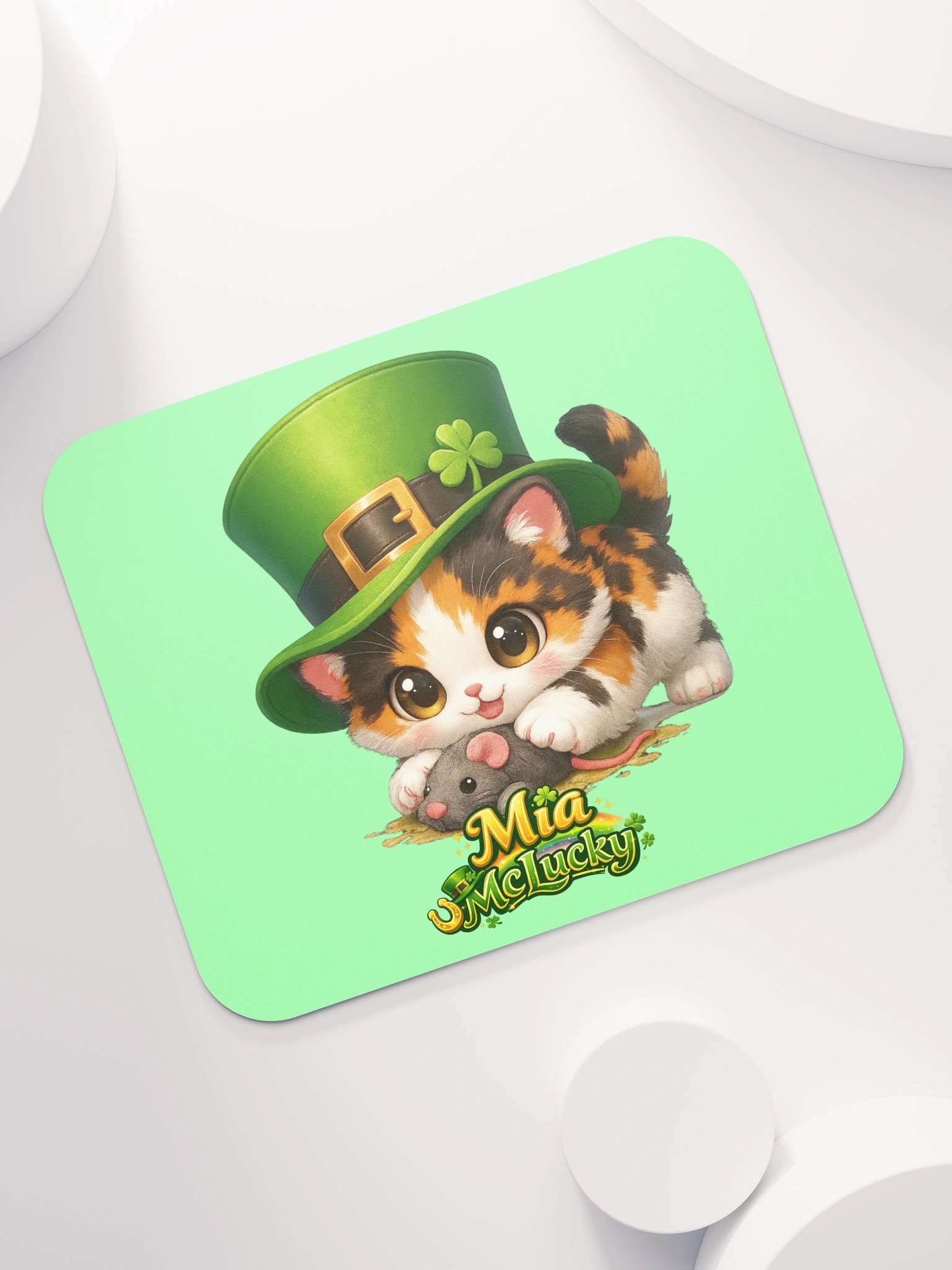 Mia McLucky Calico Kitty Mouse Pad product image (7)