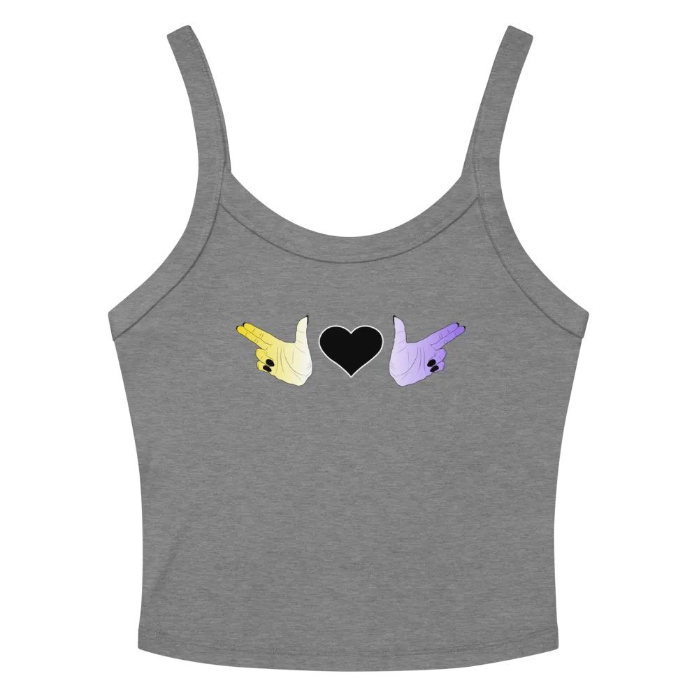 Finger Guns (enby flag) Crop Tank product image (2)
