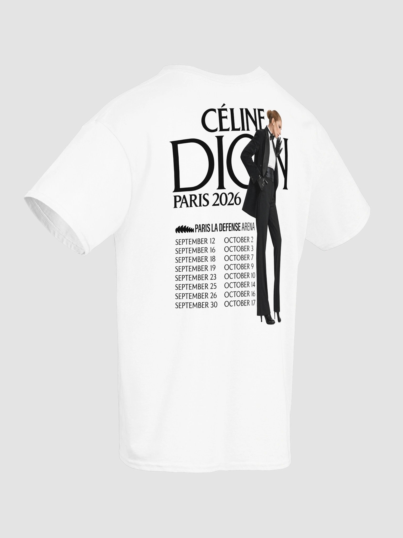Celine Dion Paris Tour 2026 Shirt, Celine Dion Graphic Tee, Live On Tour Dates T-Shirt, Vintage Music Merch product image (10)