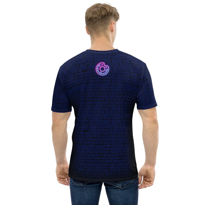 DBN Neon Sign on Blue Bricks - All-Over T-Shirt | #MadeByMELO product image (1)