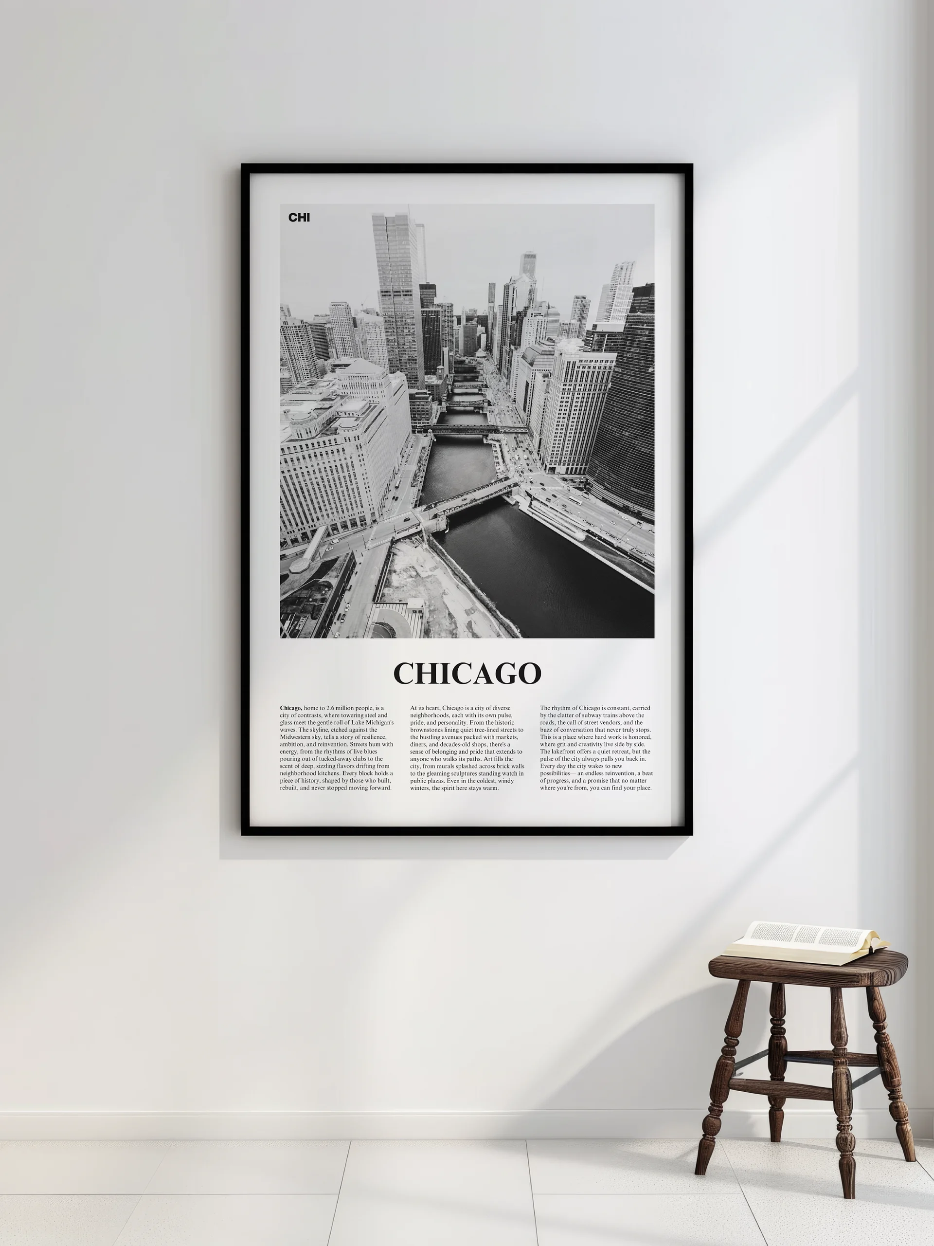 Chicago 03 Newspaper Poster | Framed product image (2)
