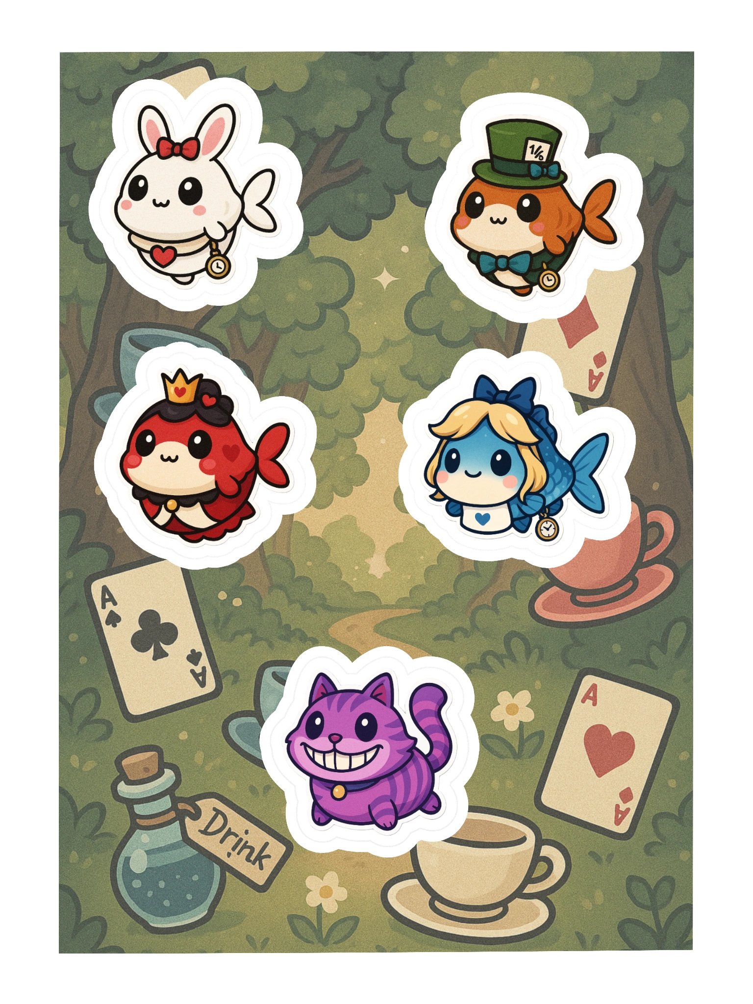 Wonderland sticker sheet product image (3)
