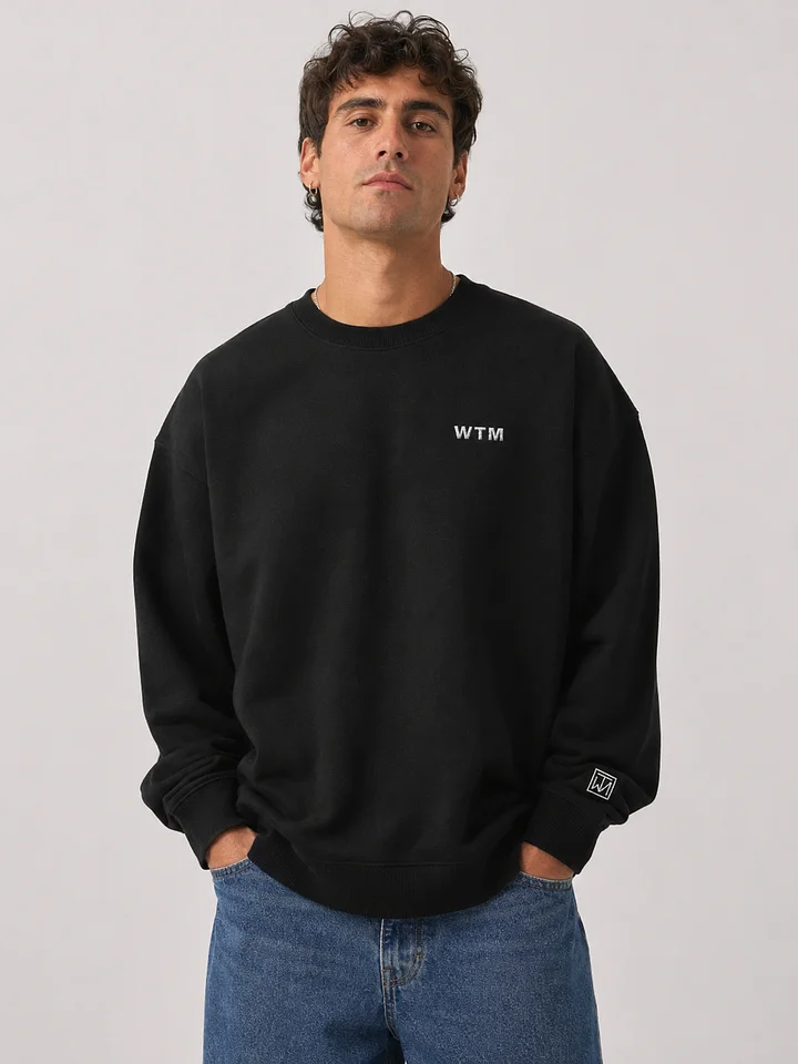 Foundation WTM Embroidered Crewneck — Light Stitch product image (1)