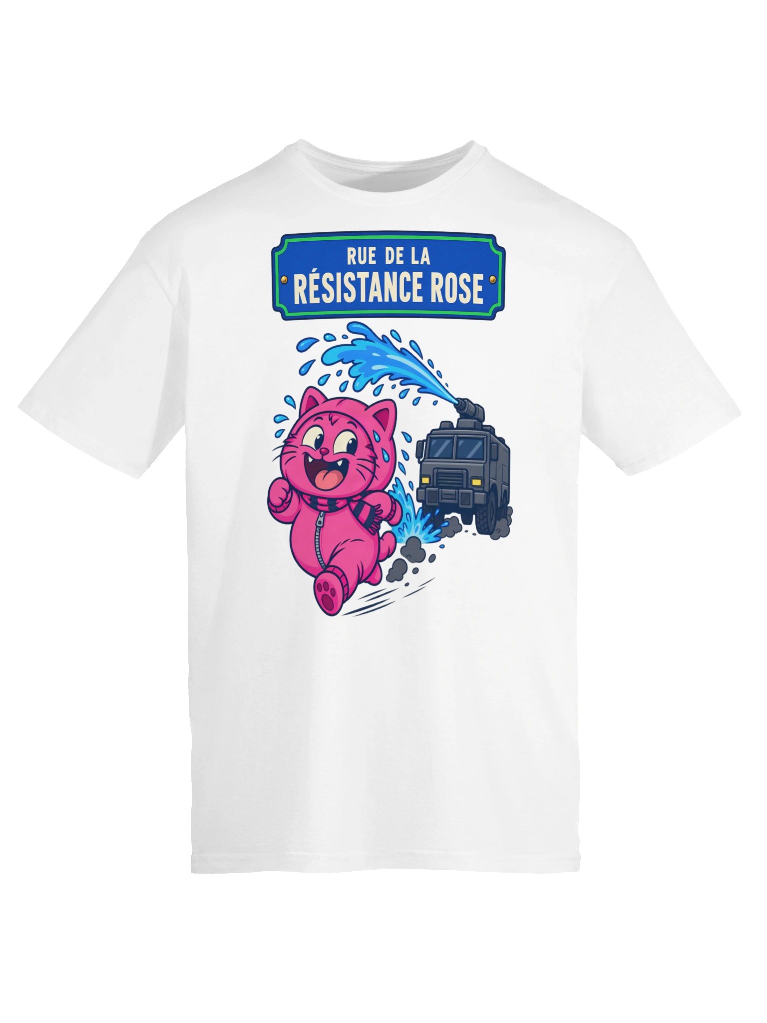Rue de la Résistance Rose Paris Street Sign T-Shirt product image (5)