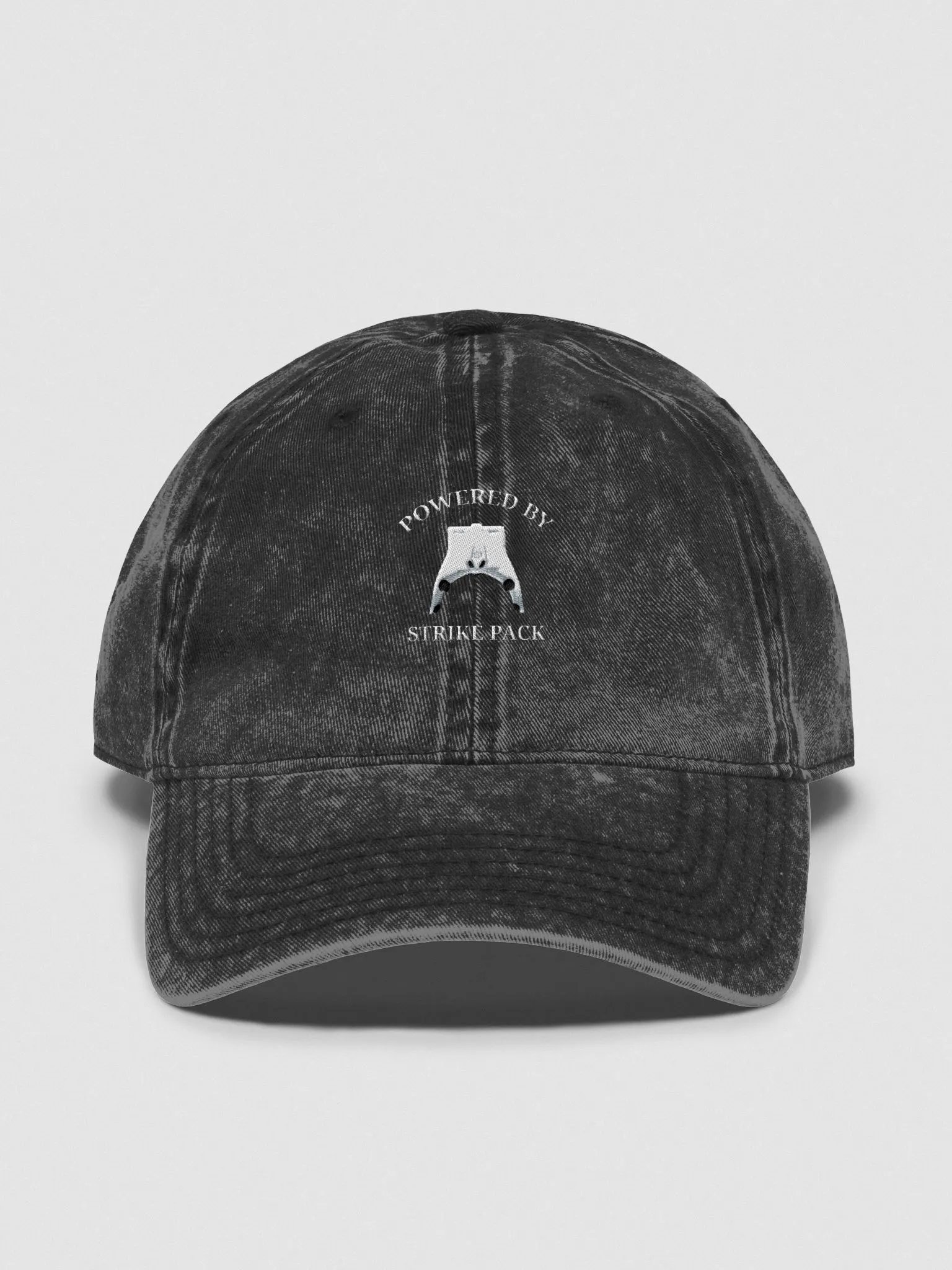 "Powered By Strike Pack" Distressed Dad Hat product image (1)