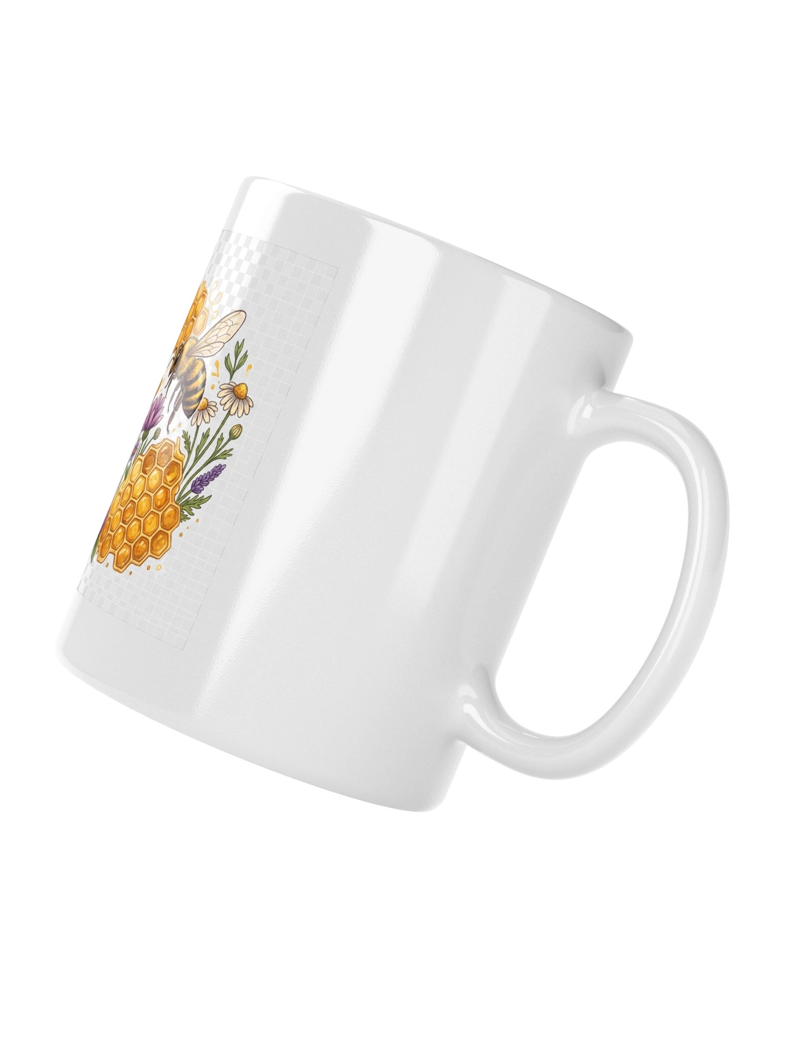 "The Sweetest Buzz" Botanical Bee & Honeycomb Coffee Mug product image (4)