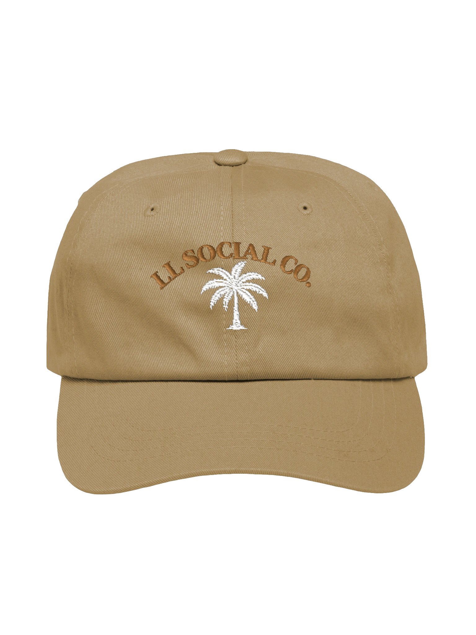 LL Social Co. Coastal Palm Cap — White Palm/ Gold Lettering product image (1)