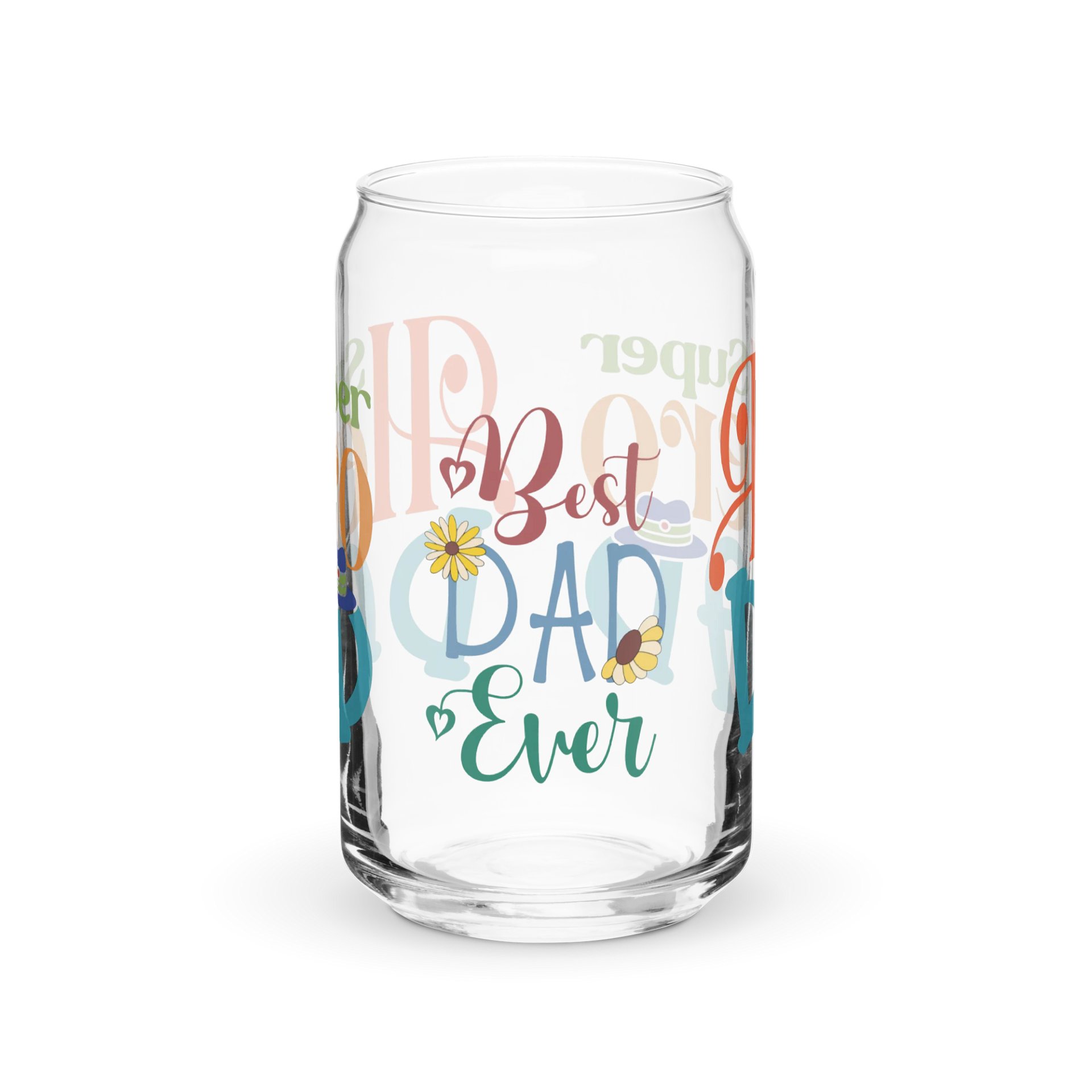Super Hero Dad Best Dad Ever Can Glass Set product image (2)