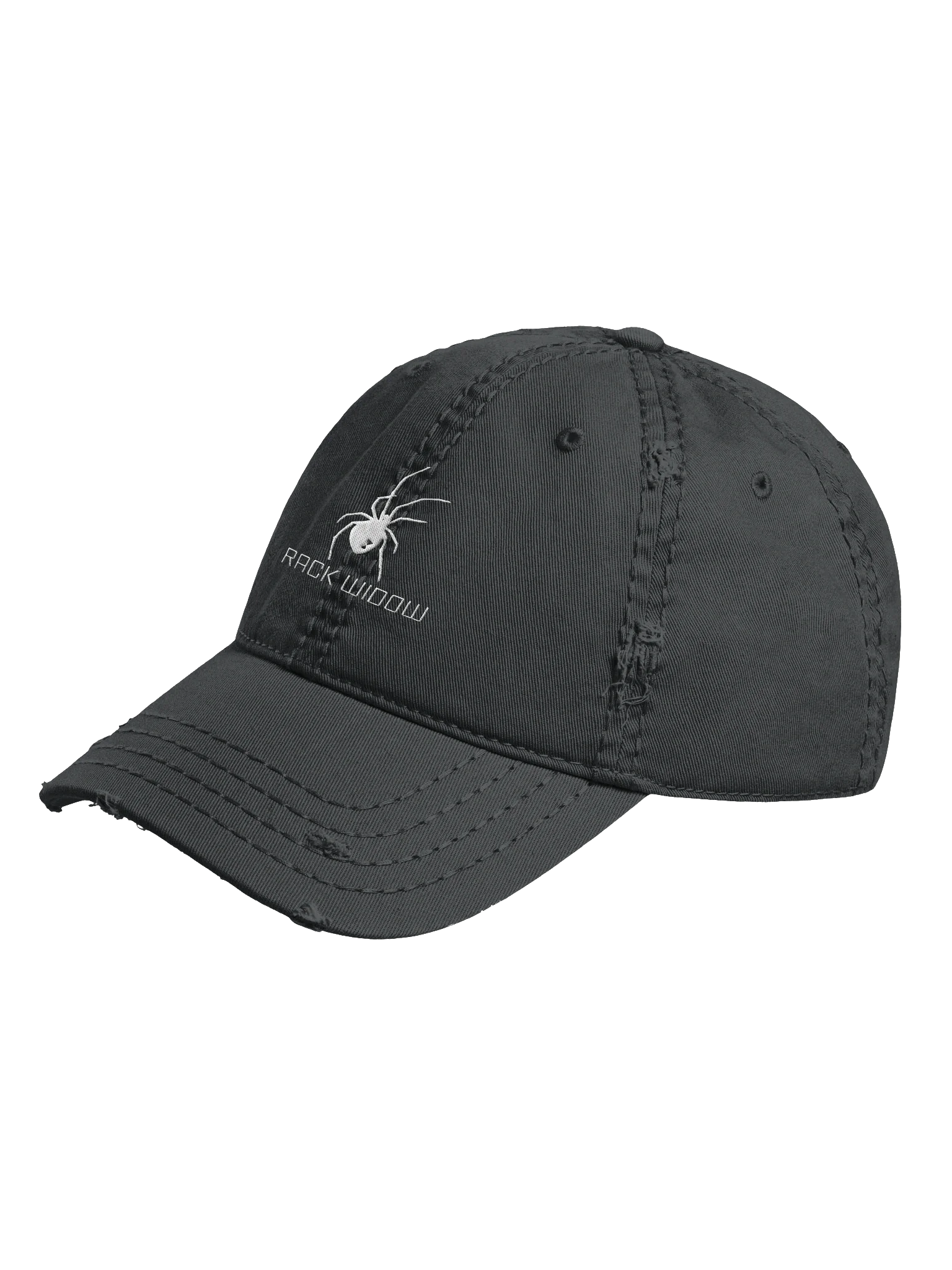 RACK WIDOW distressed dad hat — view 3