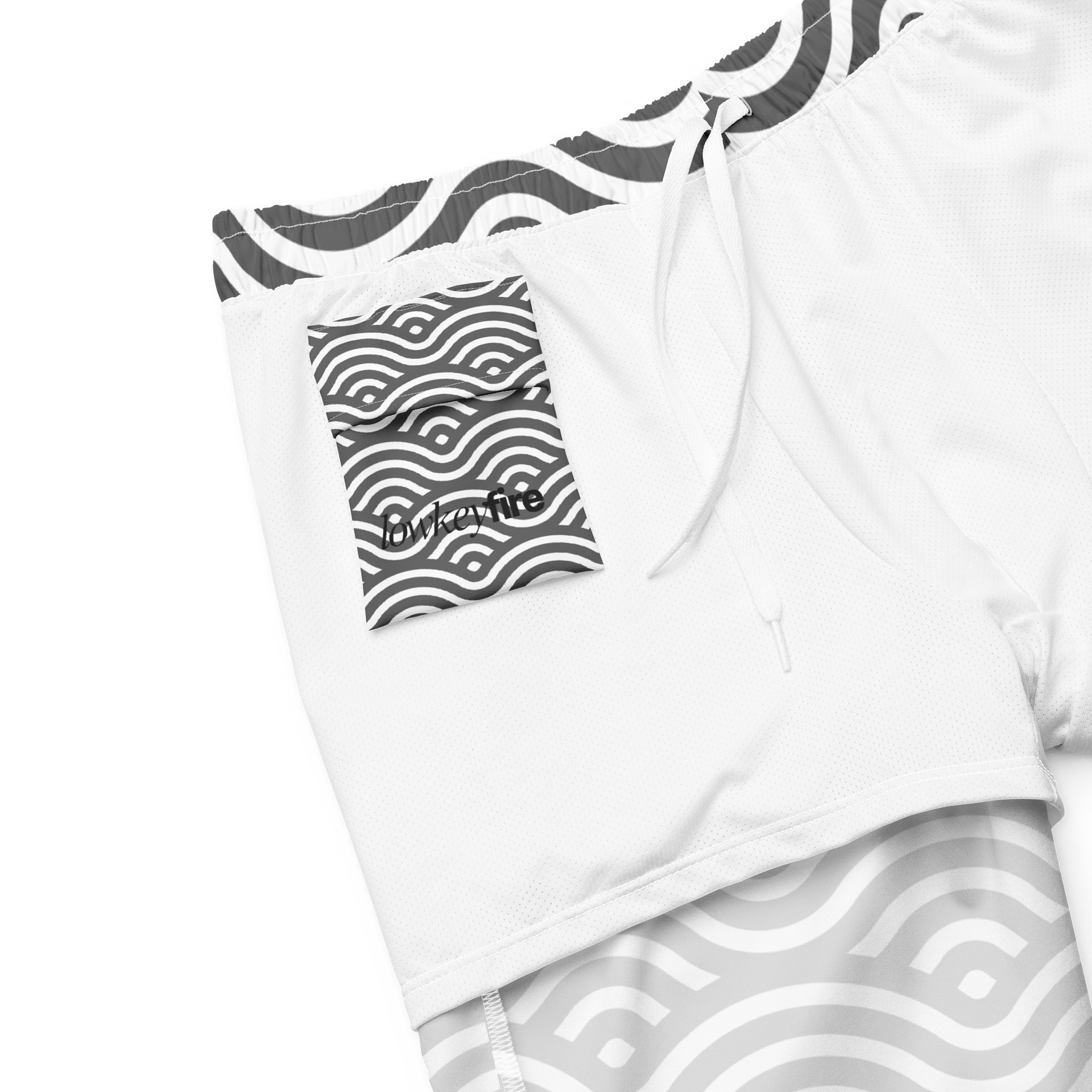 LowkeyFire Wave Pattern Swim Trunks product image (8)