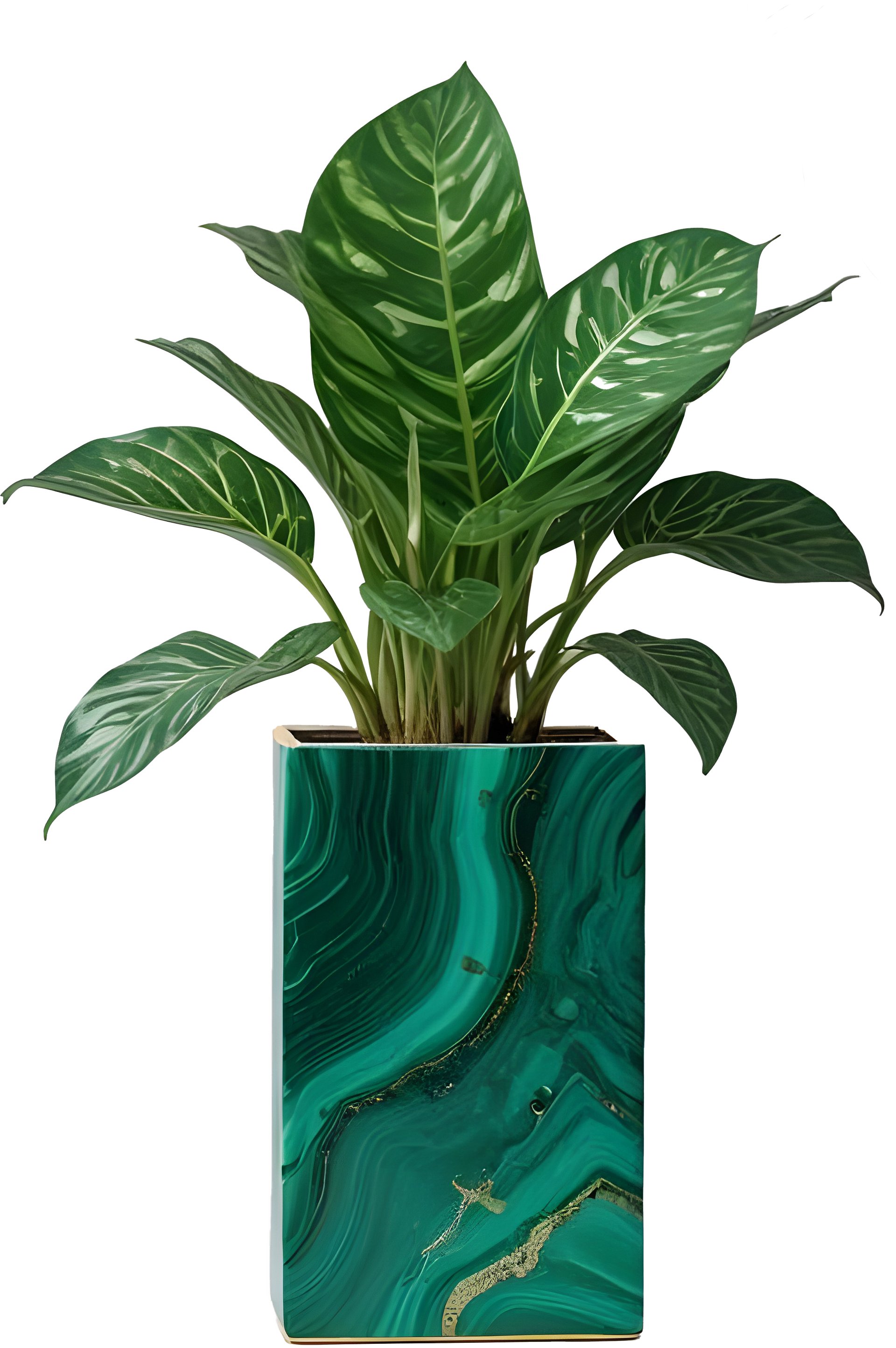 Aurora Verde – Vase malachite elegant decor PNG product image (1)