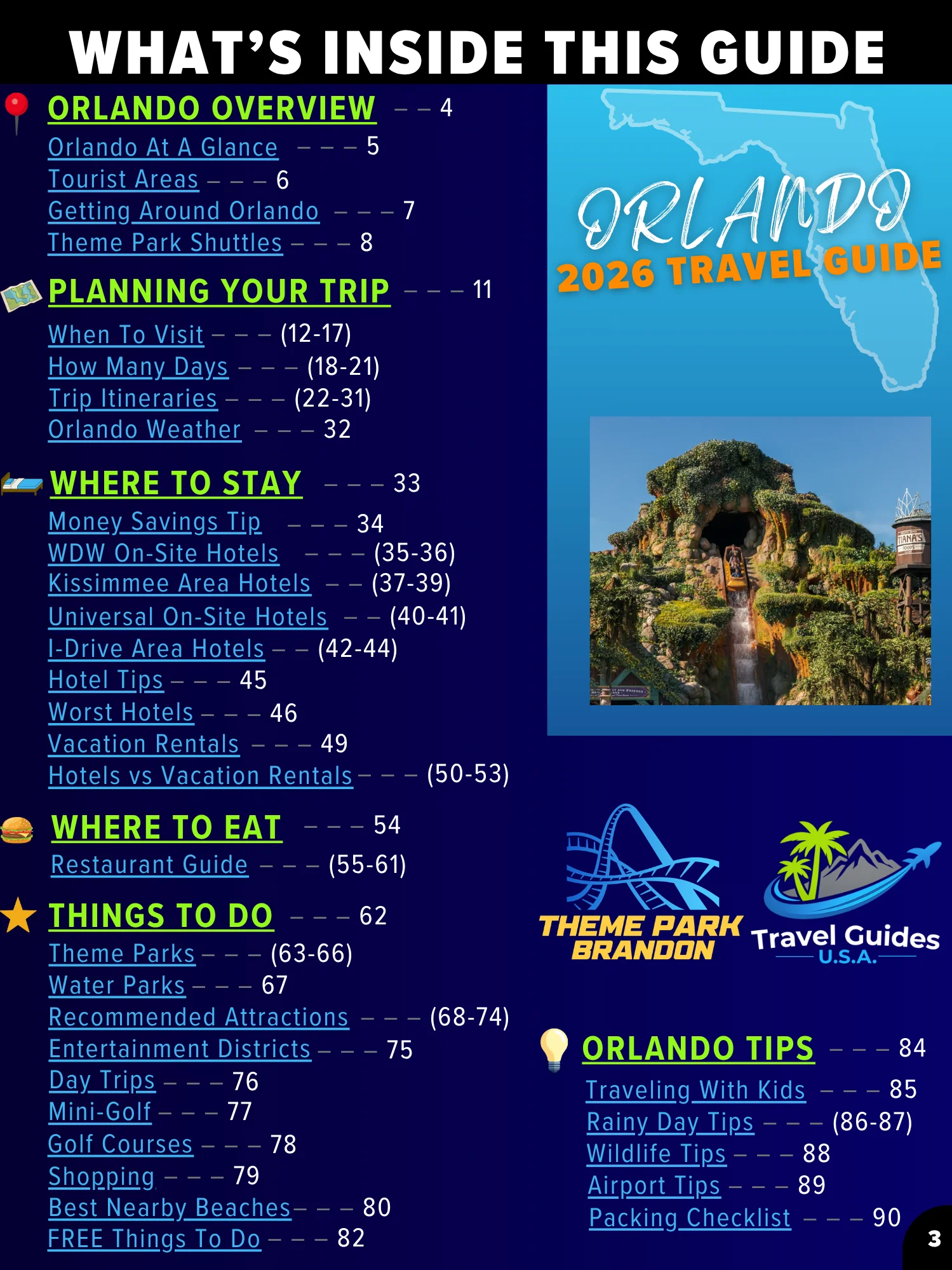 Orlando Travel Guide 2026 | 91-Page Printable Digital PDF, Instant Download 🌴 product image (3)