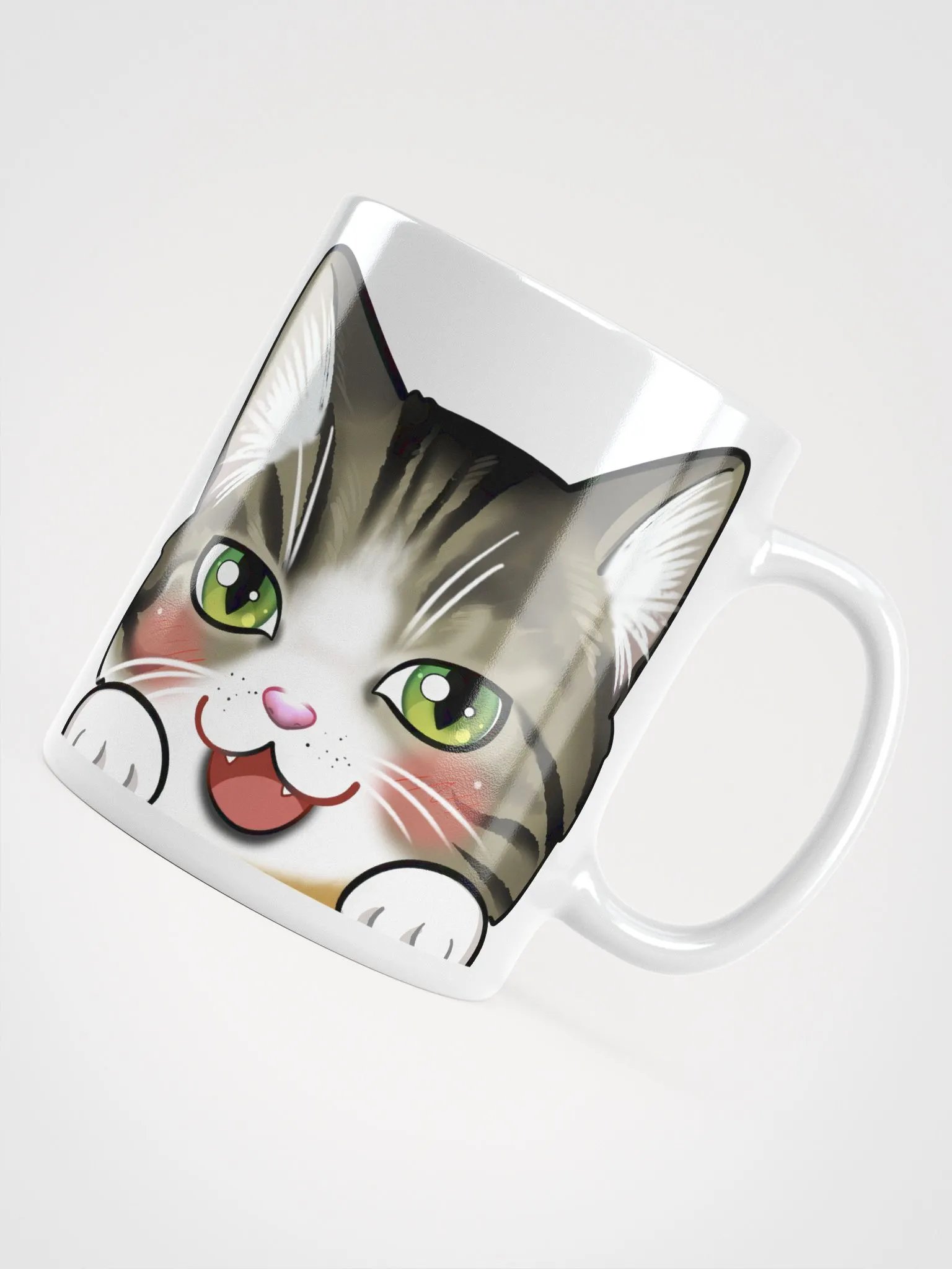 Cat Mug (White Glossy) product image (4)