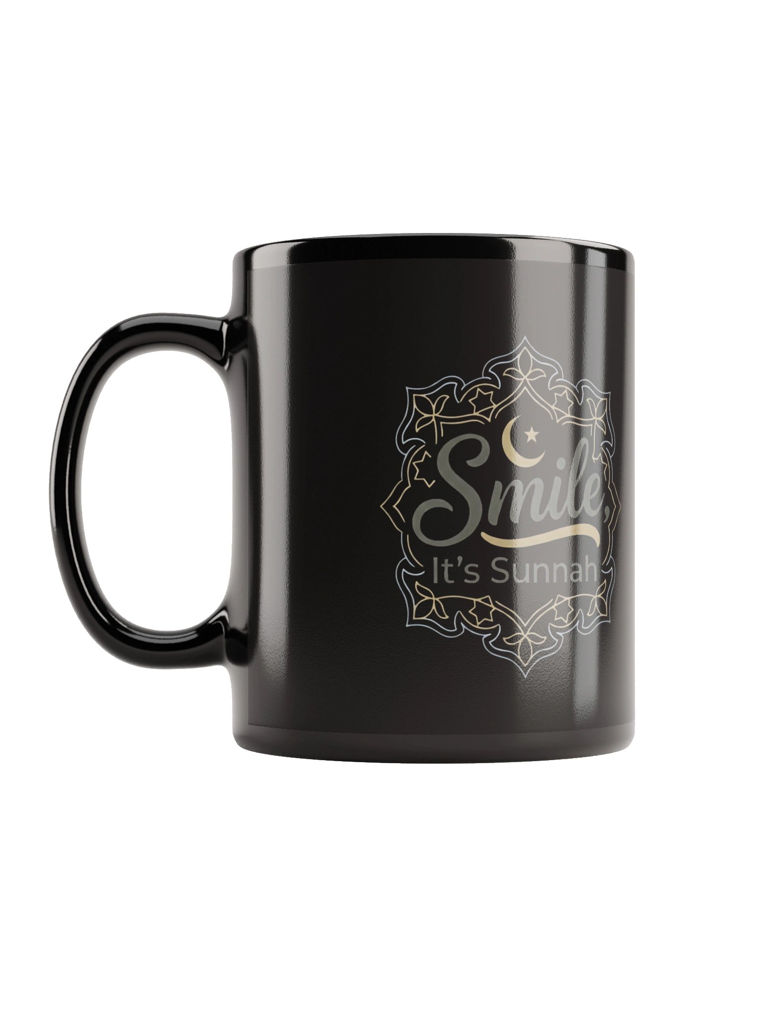 Smile it's Sunnah - Black Glossy Mug product image (6)