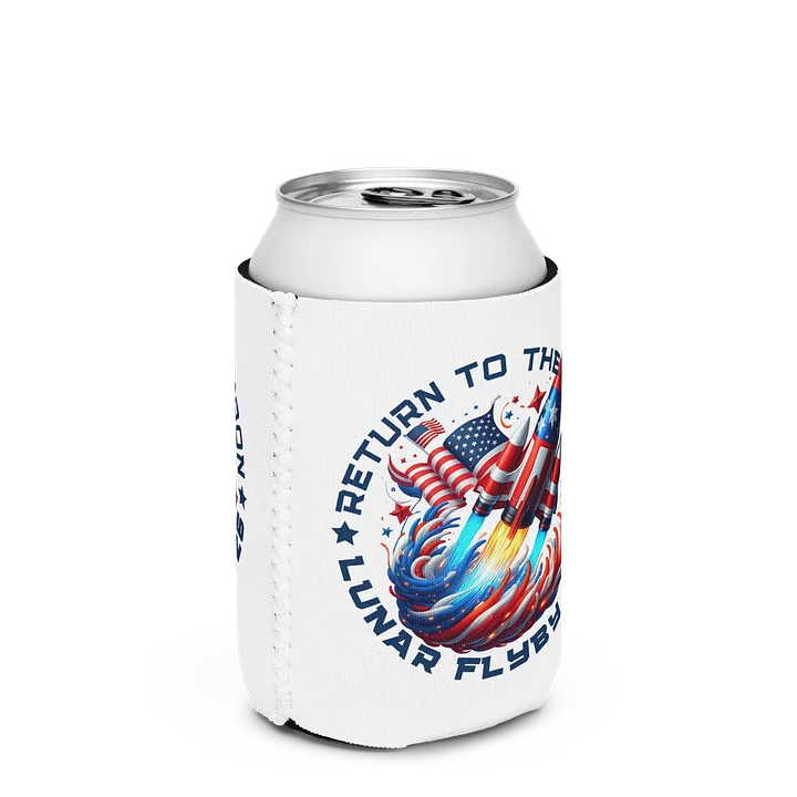 Mission to the Moon Can Cooler April 1 2026, USA Space Drink Sleeve Neoprene product image (2)