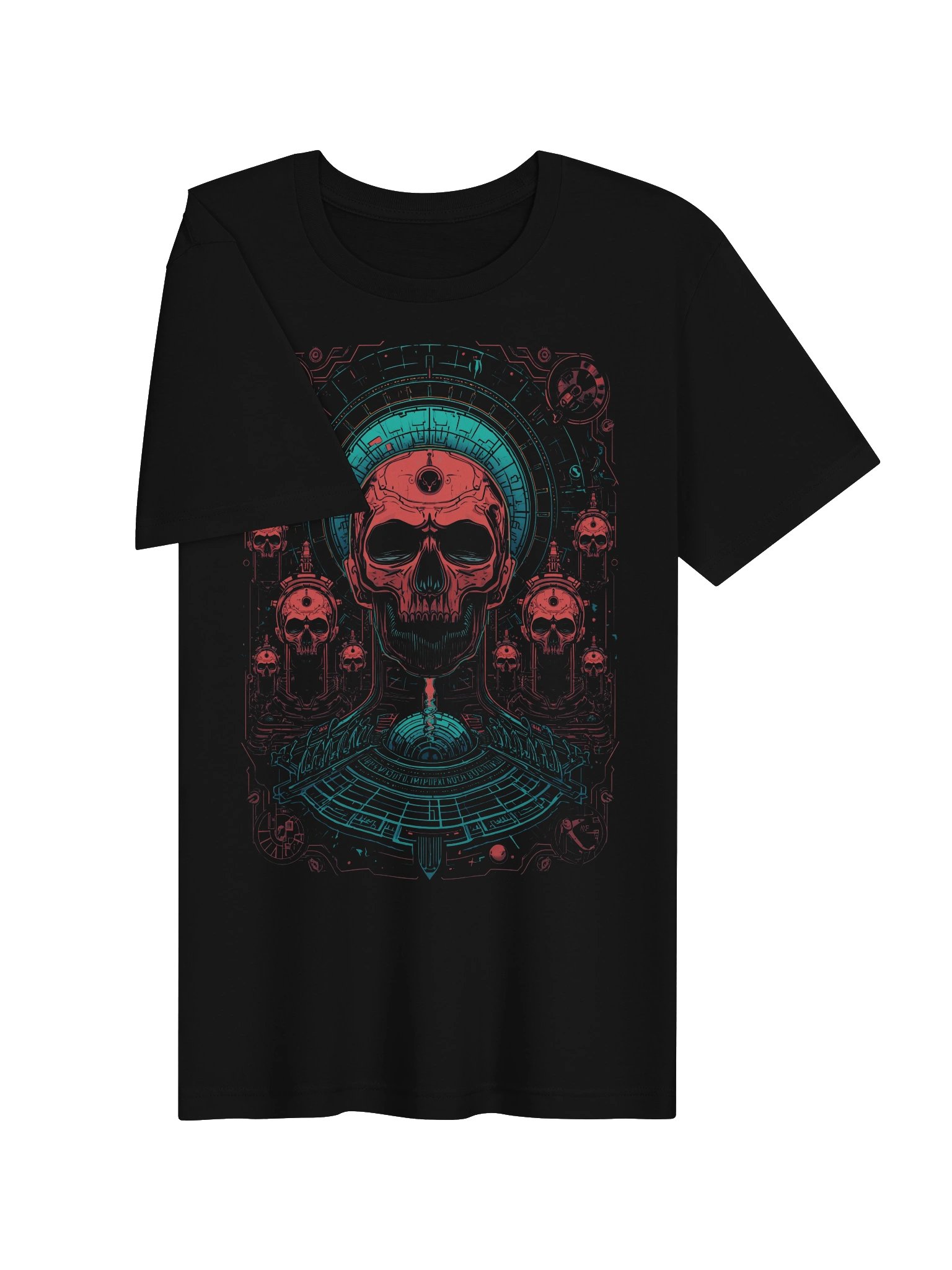 Neon Skull Symmetry Lightweight T-Shirt product image (6)
