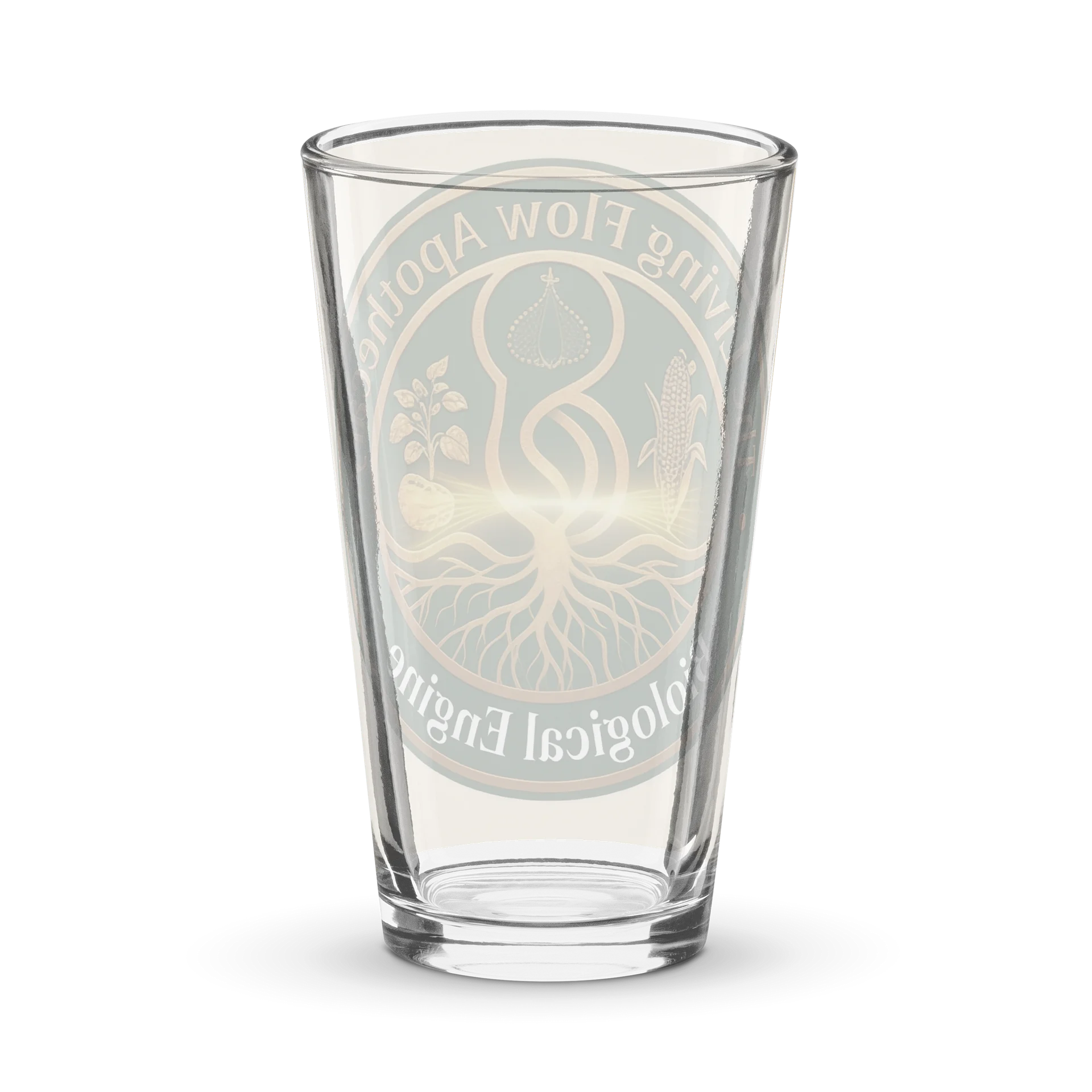 Living Flow Apothecary Botanical Logo Pint Glass product image (2)