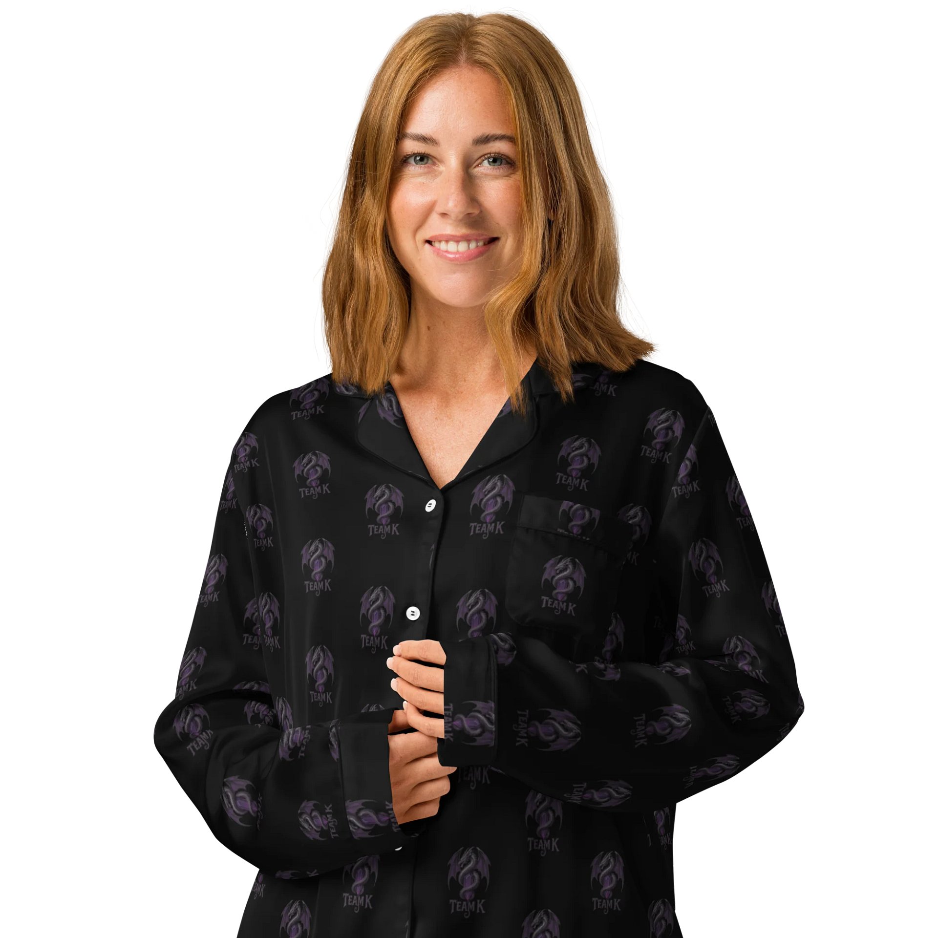 Team K V-4 Women's Long Sleeve Pajama Top product image (3)