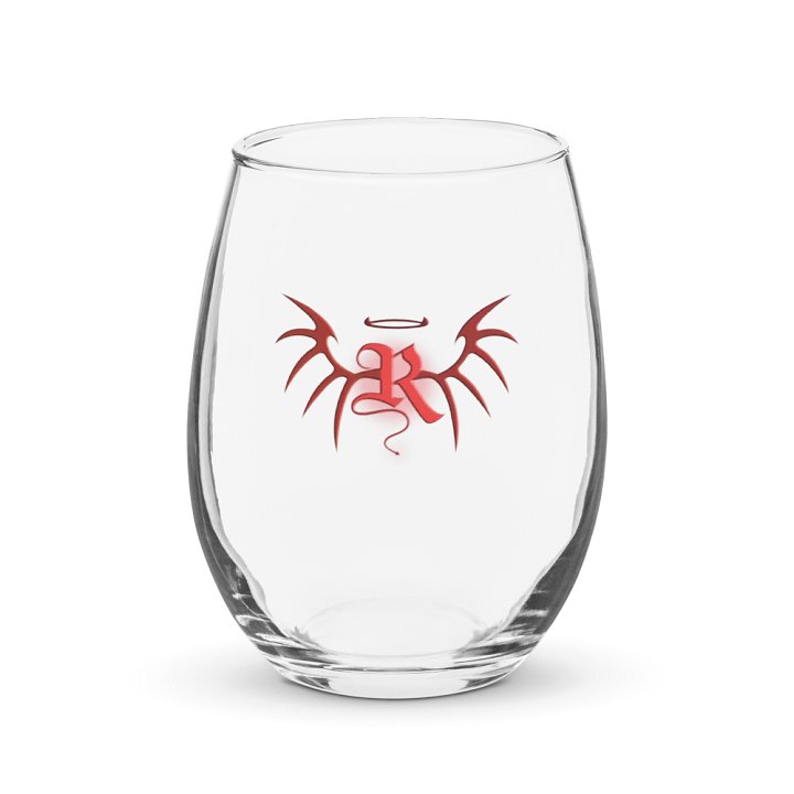 RafaZafar Logo Stemless Wineglass (red aura) product image (1)
