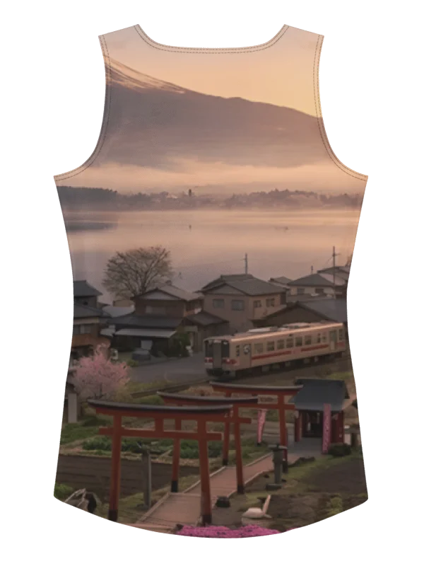 Mount Fuji Women's Tank Top | Fitted Graphic Workout Top product image (2)