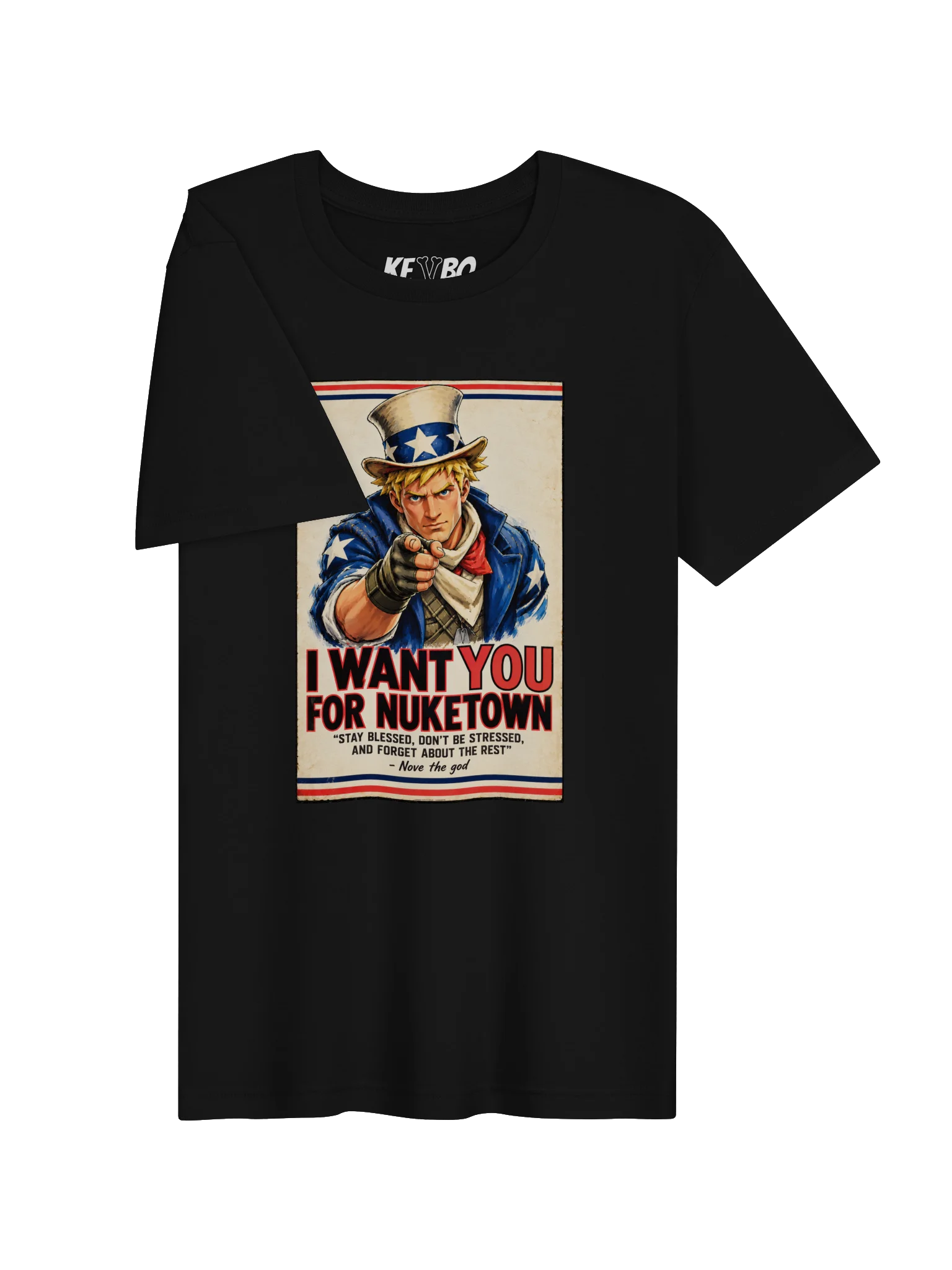 KEVBO X NOV "I WANT YOU FOR NUKETOWN" Black ADULT T-Shirt product image (3)