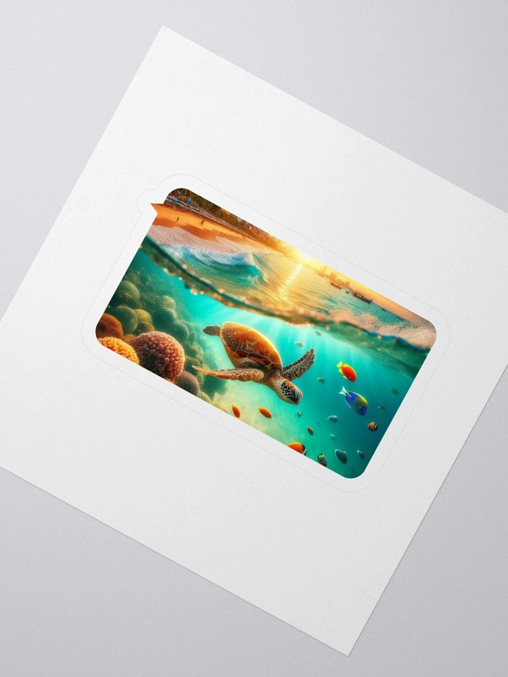 Tropical Paradise Kiss Cut Stickers | AI Design underwater world product image (2)