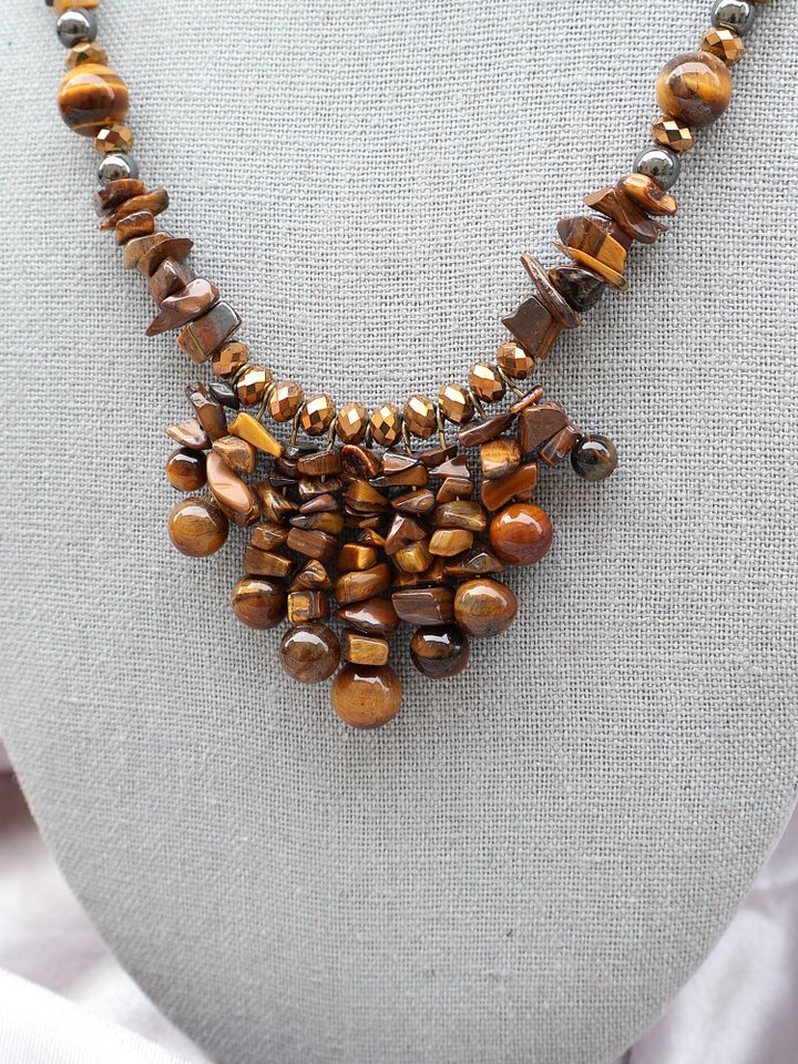 Tigereye Fringe Necklace product image (1)